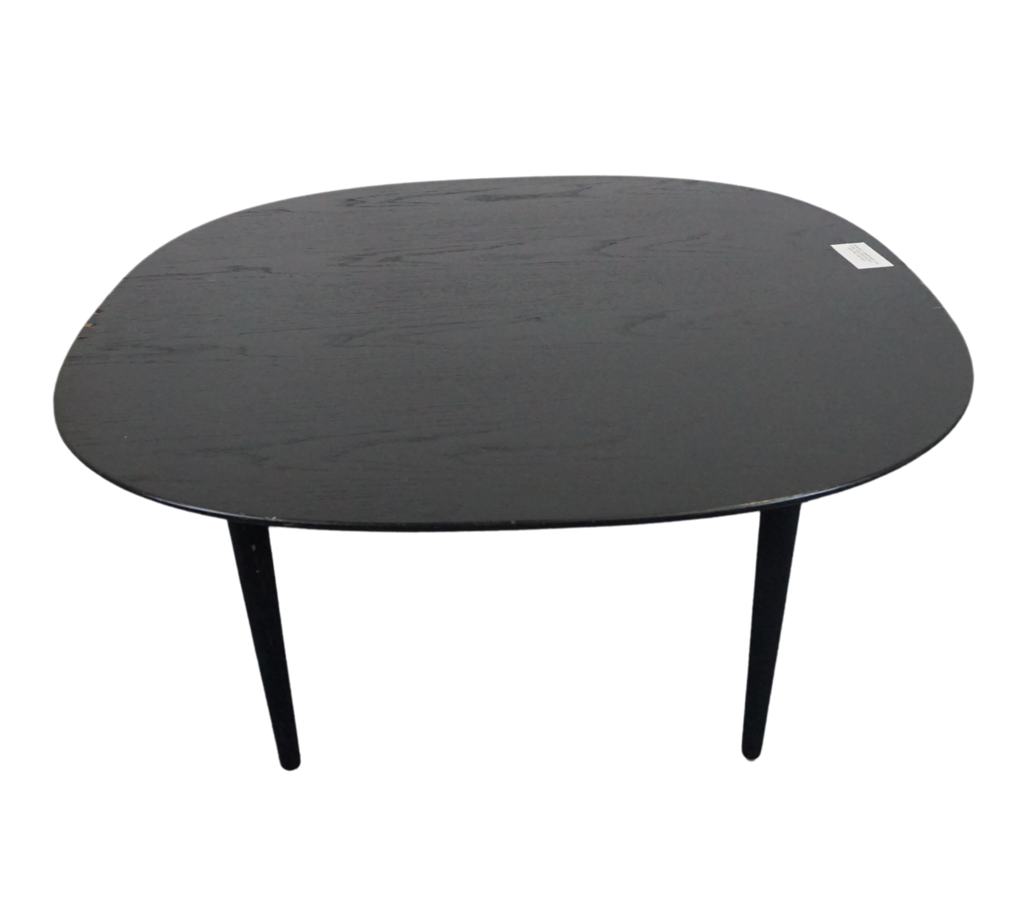 Lunar Coffee Table Wood Black Ø80cm