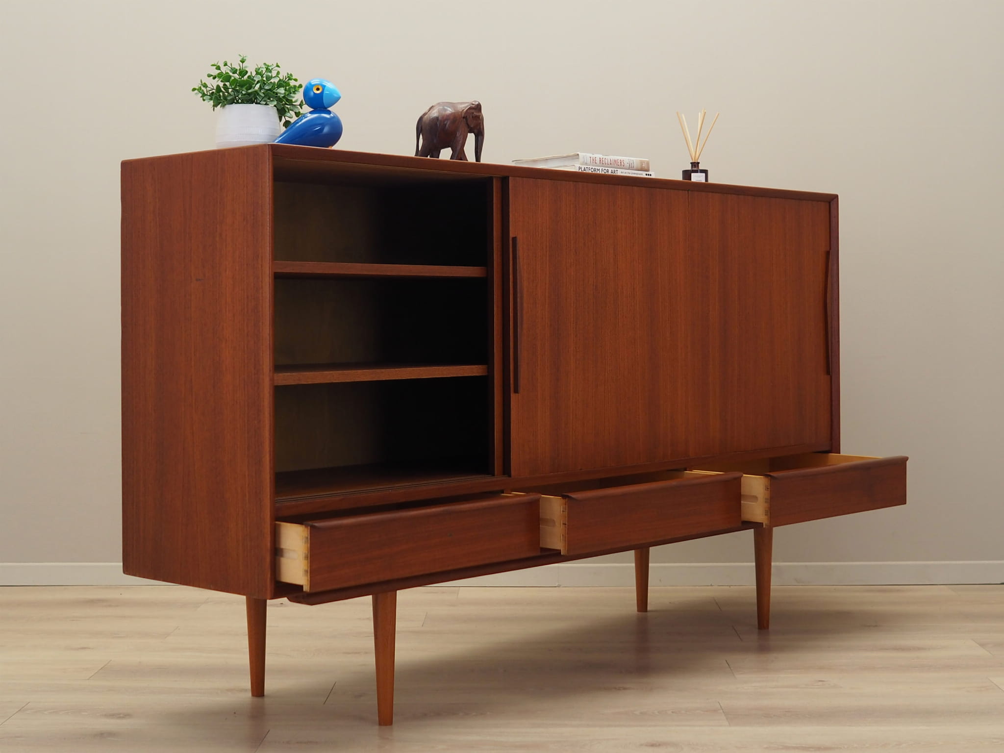 Vintage sideboard teak brown 1960s