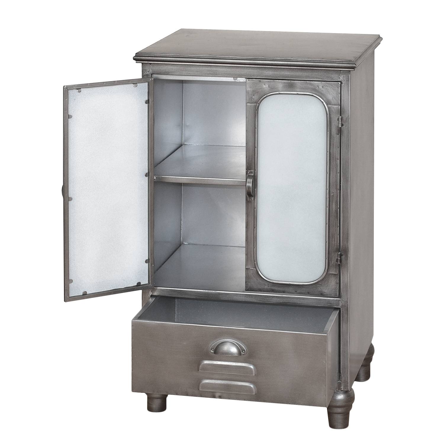 Schrank Yass Metall Antik Silber