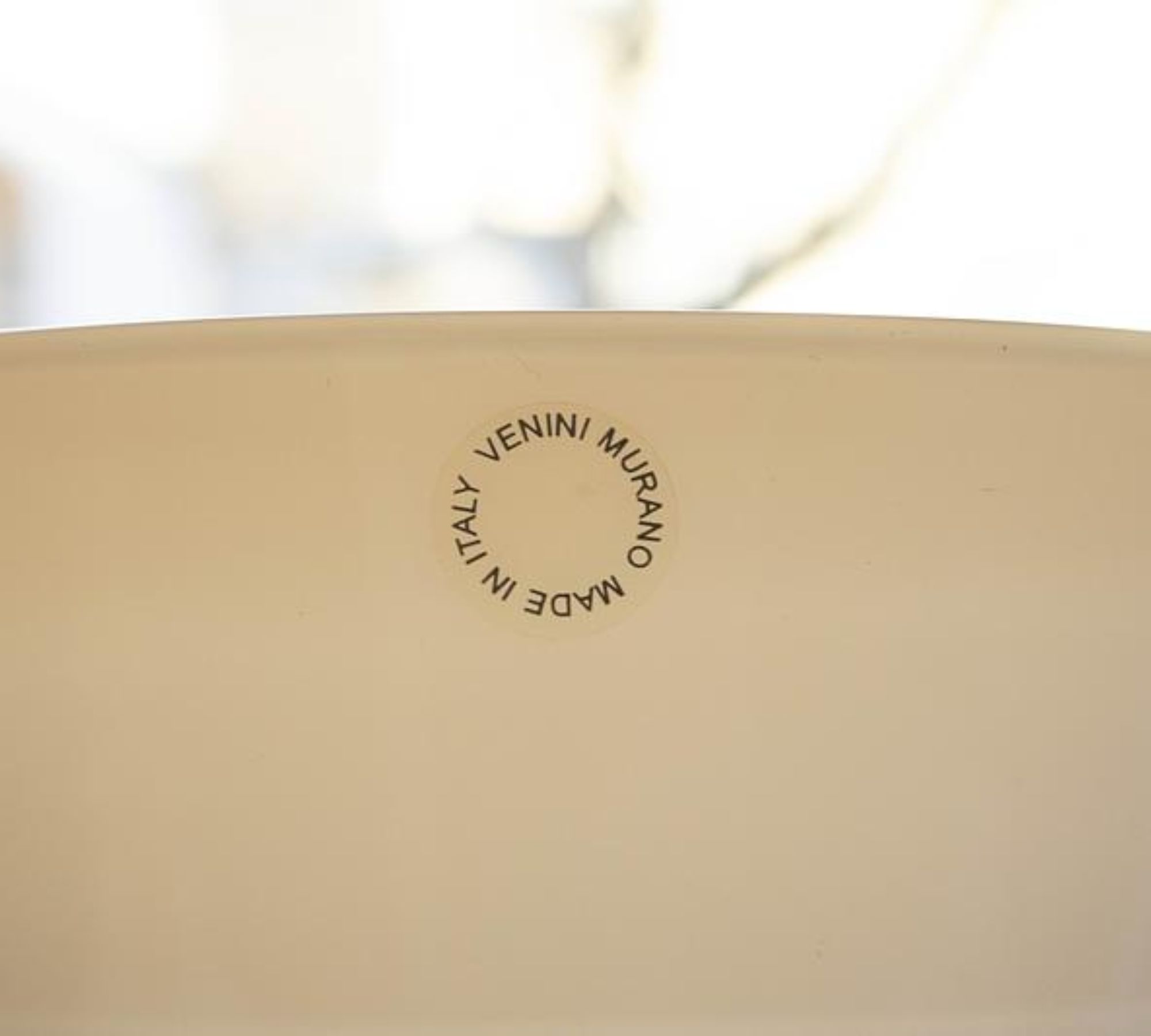 Vase Murano glass Cream