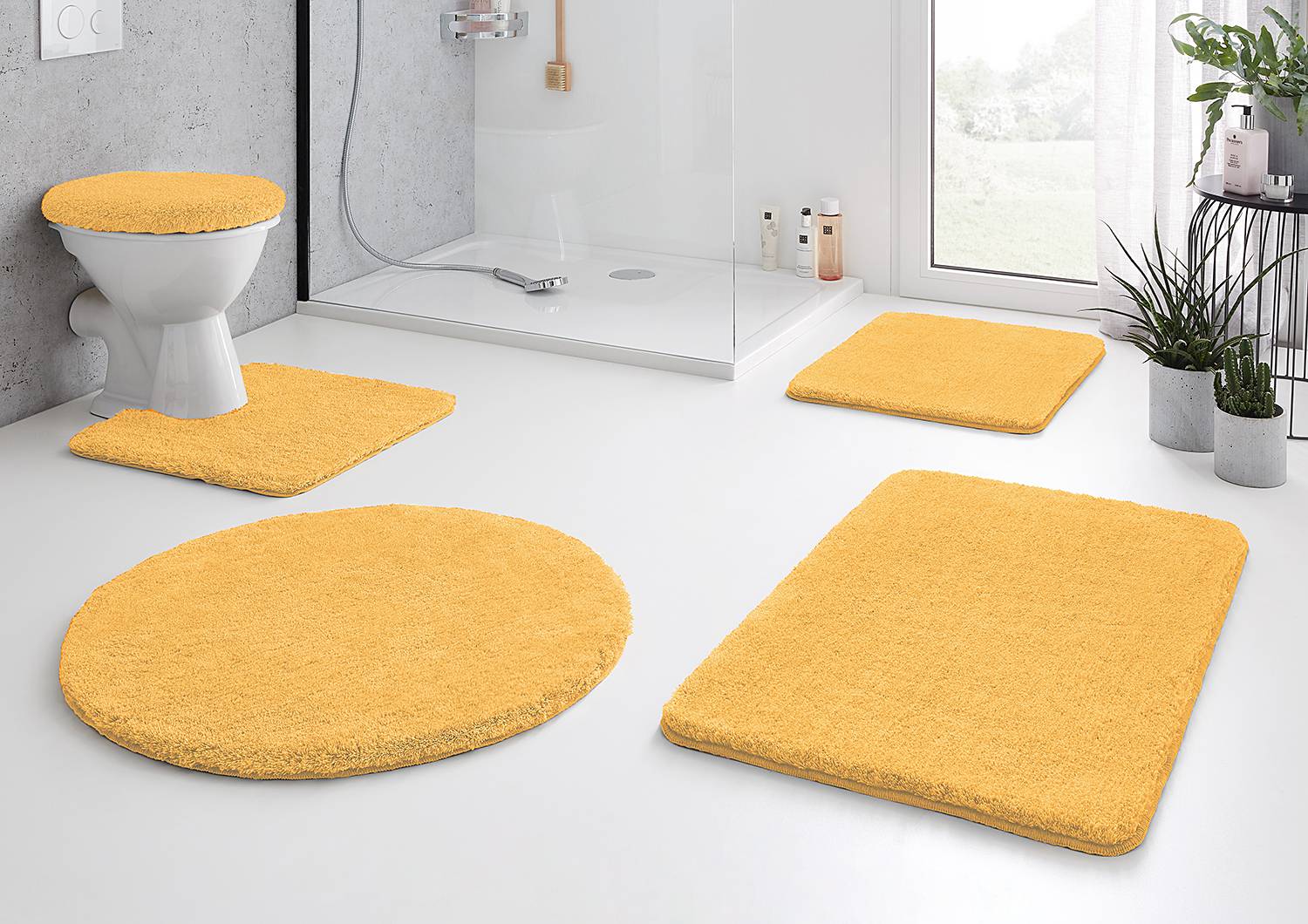 Bath mat Sunny yellow 55 x 65 cm