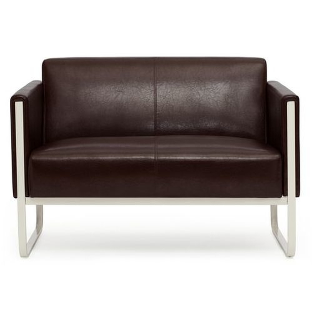 ARUBA 2-seater sofa faux leather brown