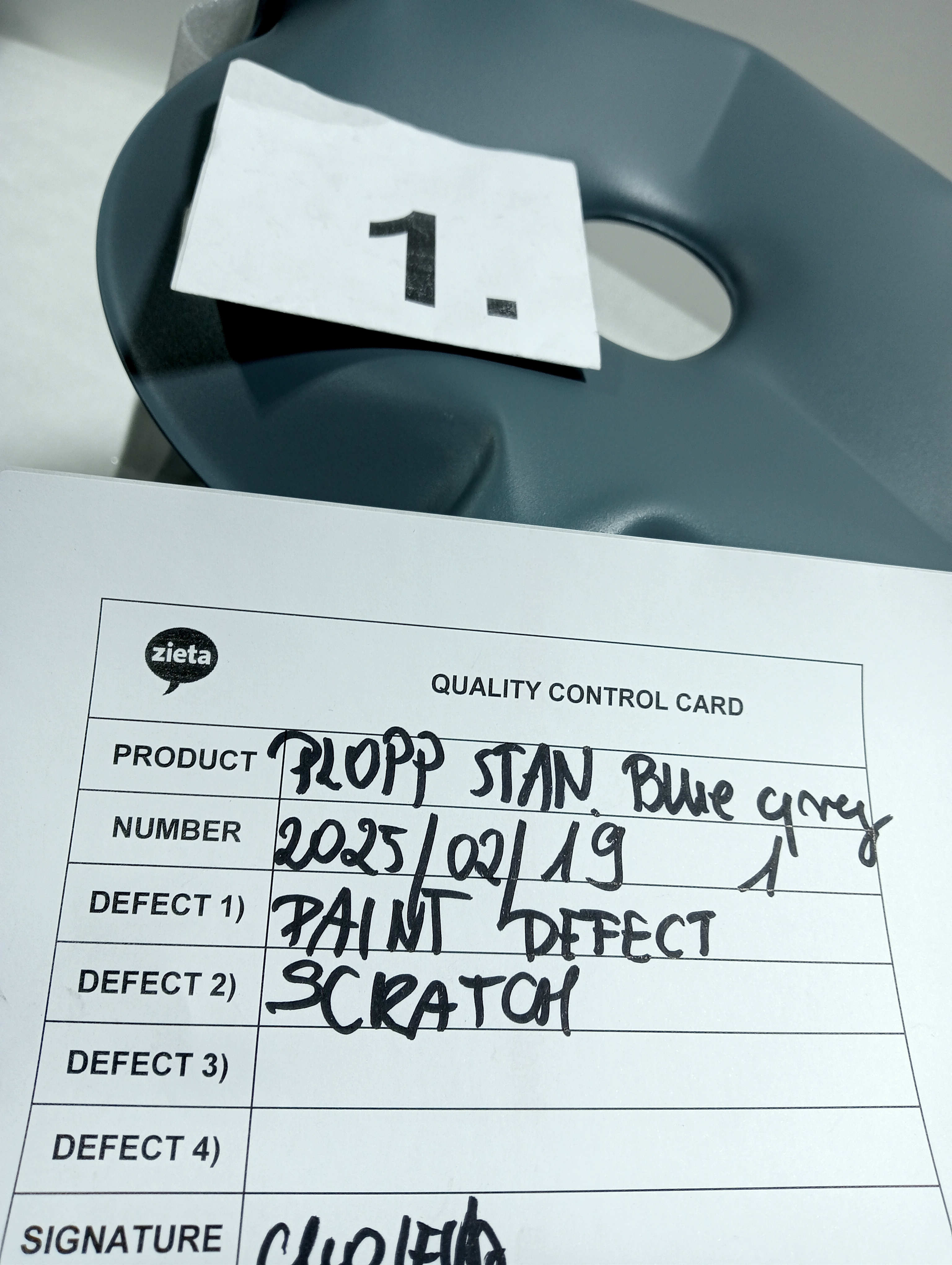 Plopp Standard stool Steel Blue-gray RAL 7031 Matte