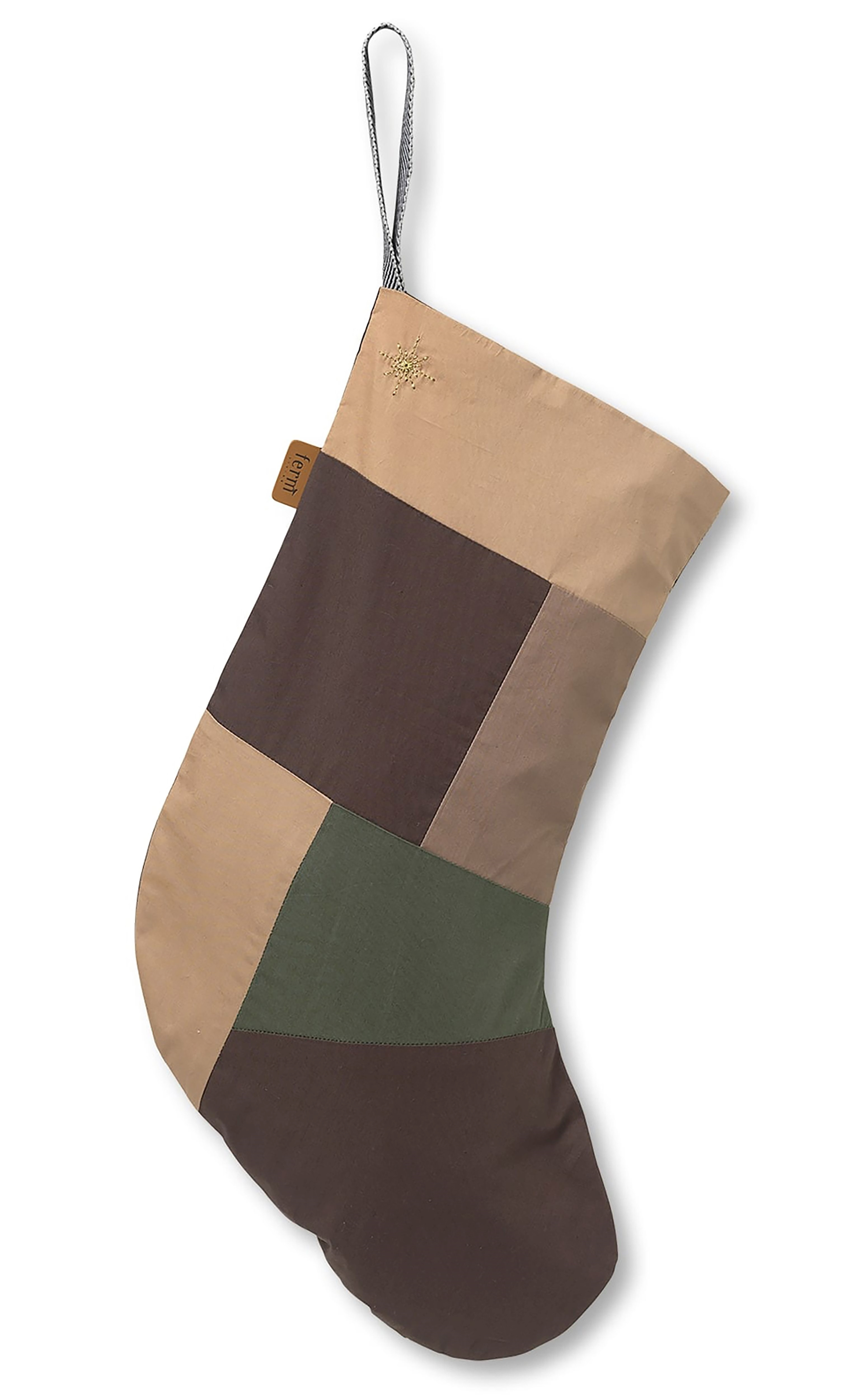 Patchwork Weihnachtsstrumpf Mehrfarbig
