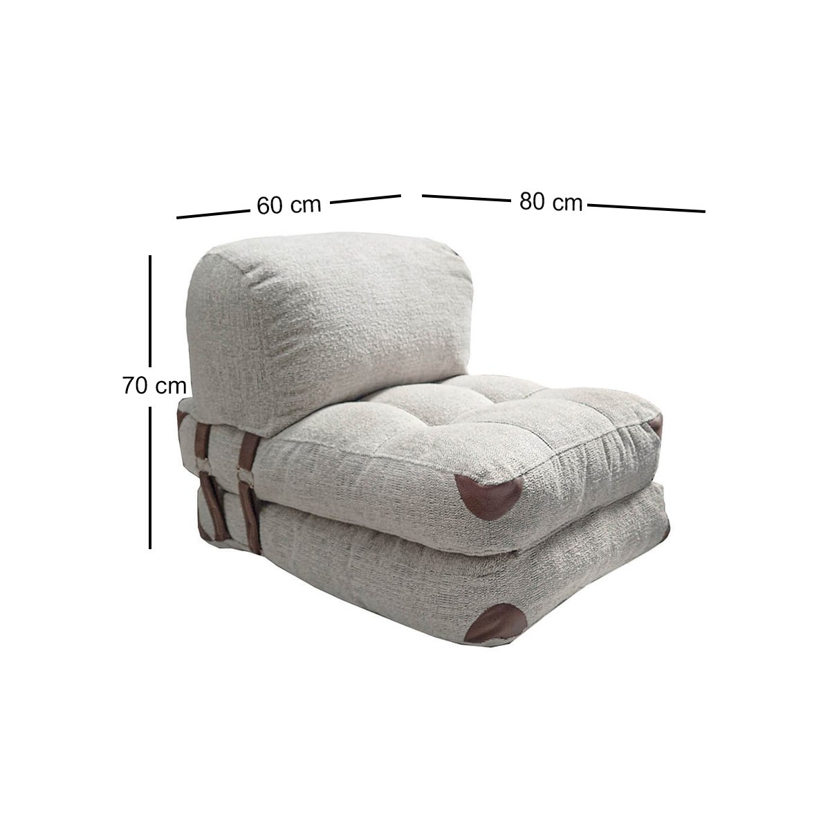 Armchair with sleeping function Grey