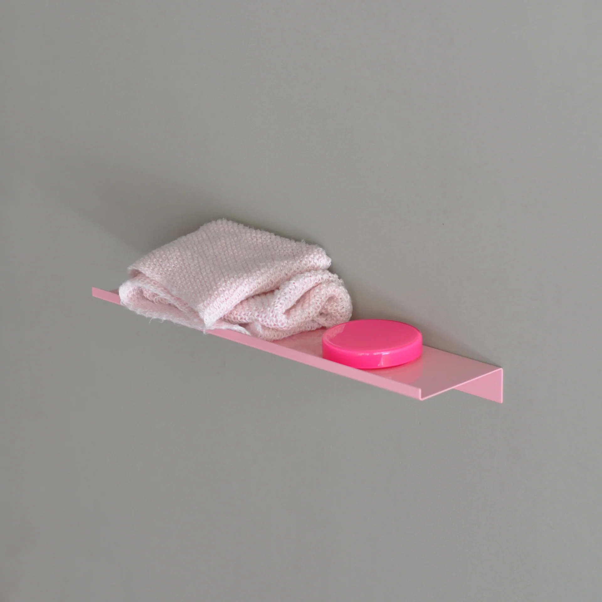 Shelf Small Steel Powder-coated Pink