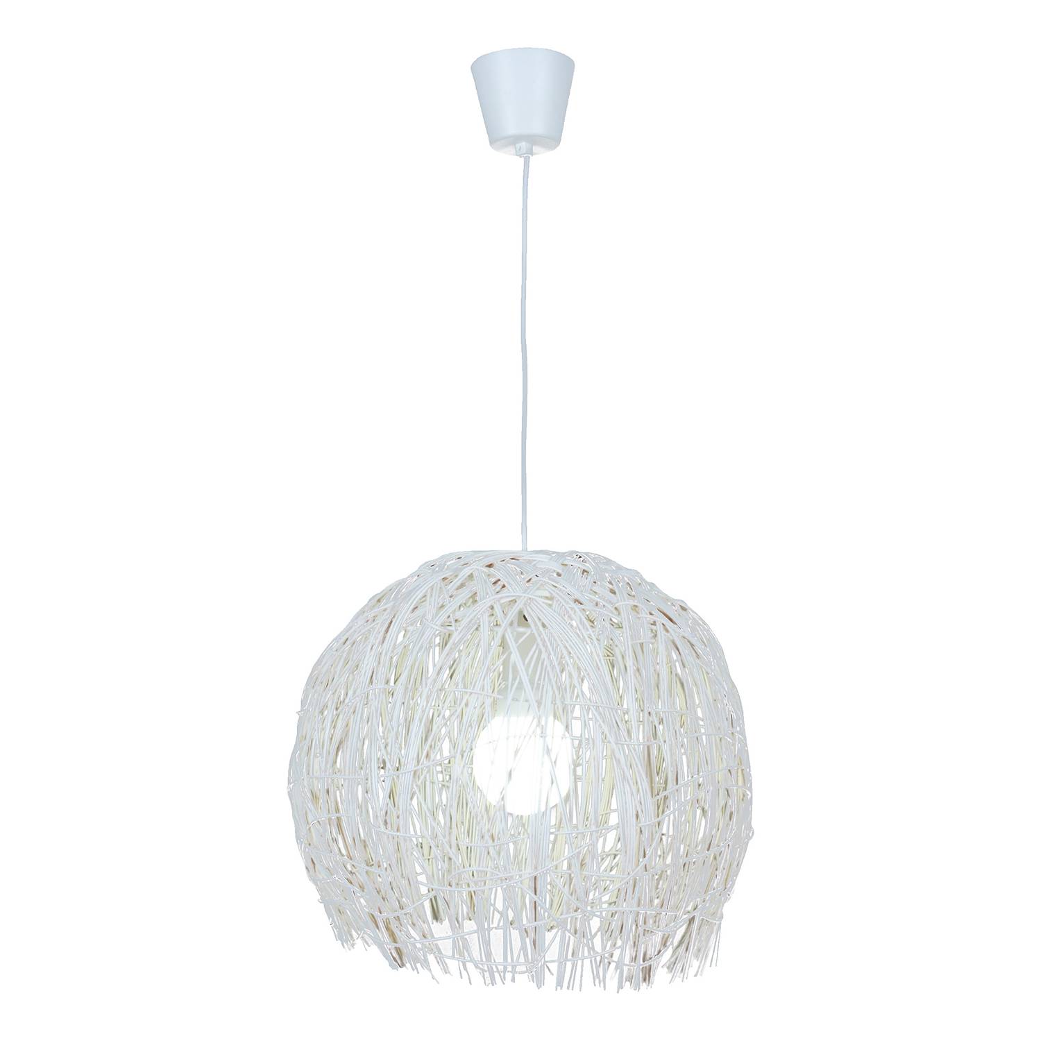 Pendant lamp Ranya weave white