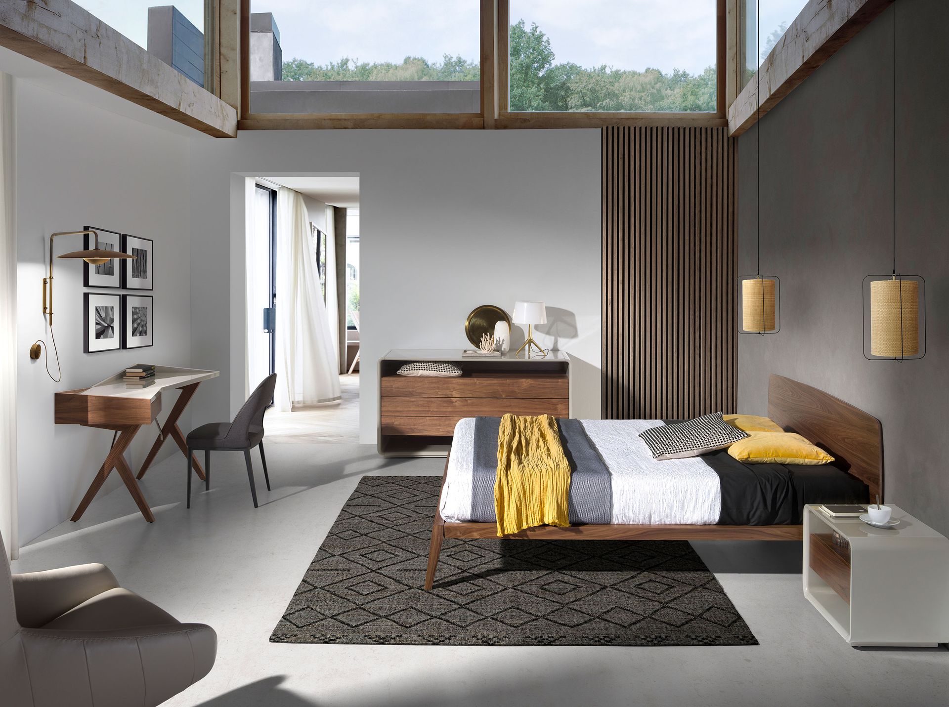 Dining chair stainless steel fabric dark grey