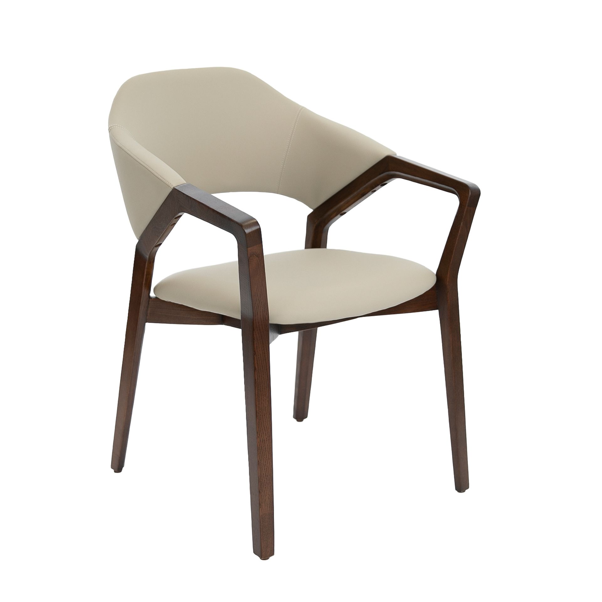 Dining chair faux leather gray