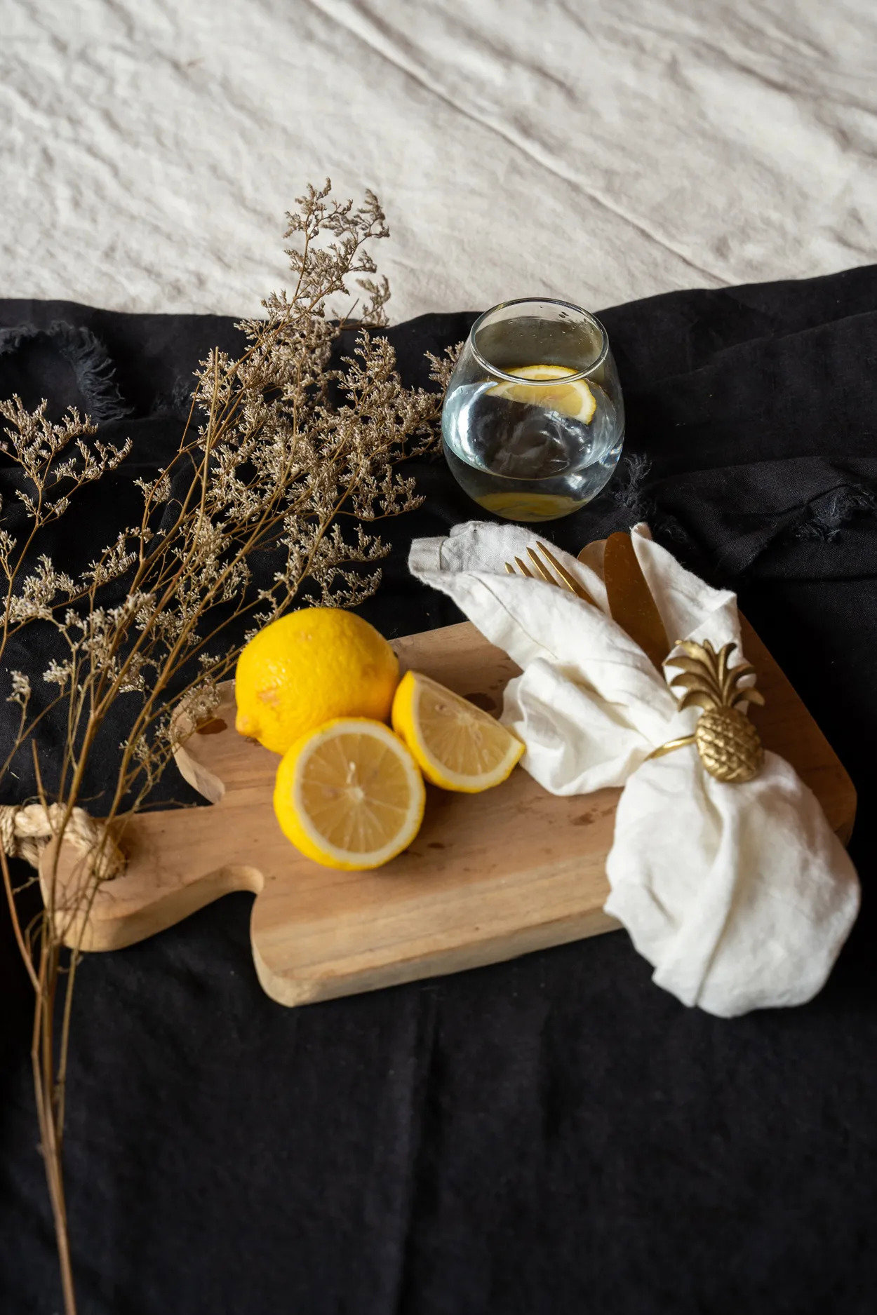 4x Napkin Linen White