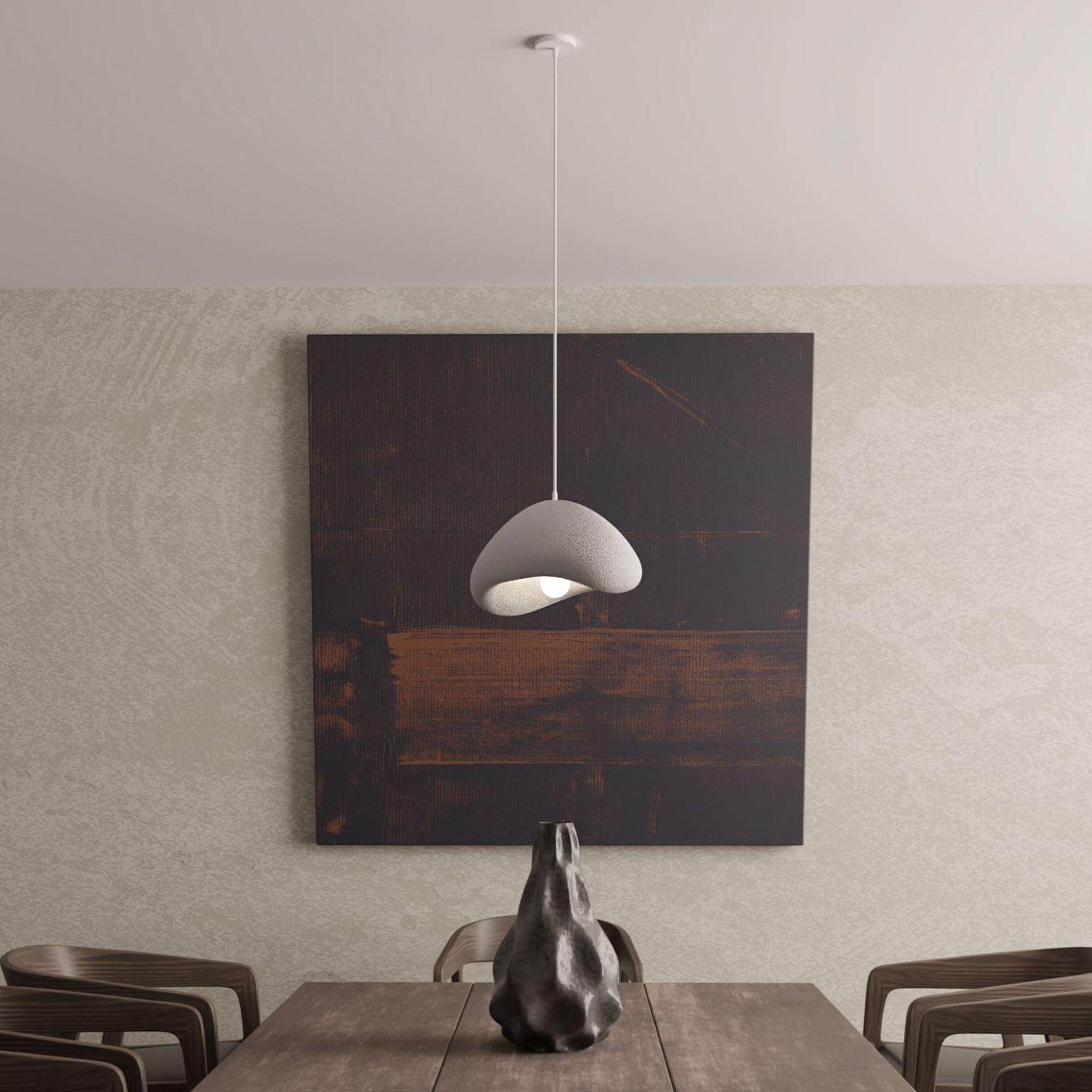 1-Flammig Wabi Sabi Quiet Current Pendelleuchte Beton Grau