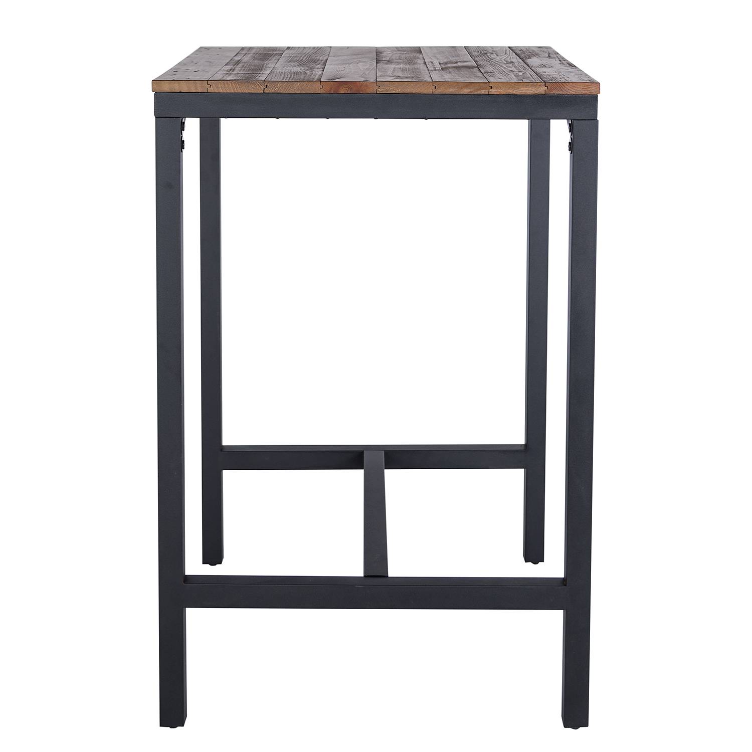 Bartisch GRASBY Pinie Massiv Metall Schwarz