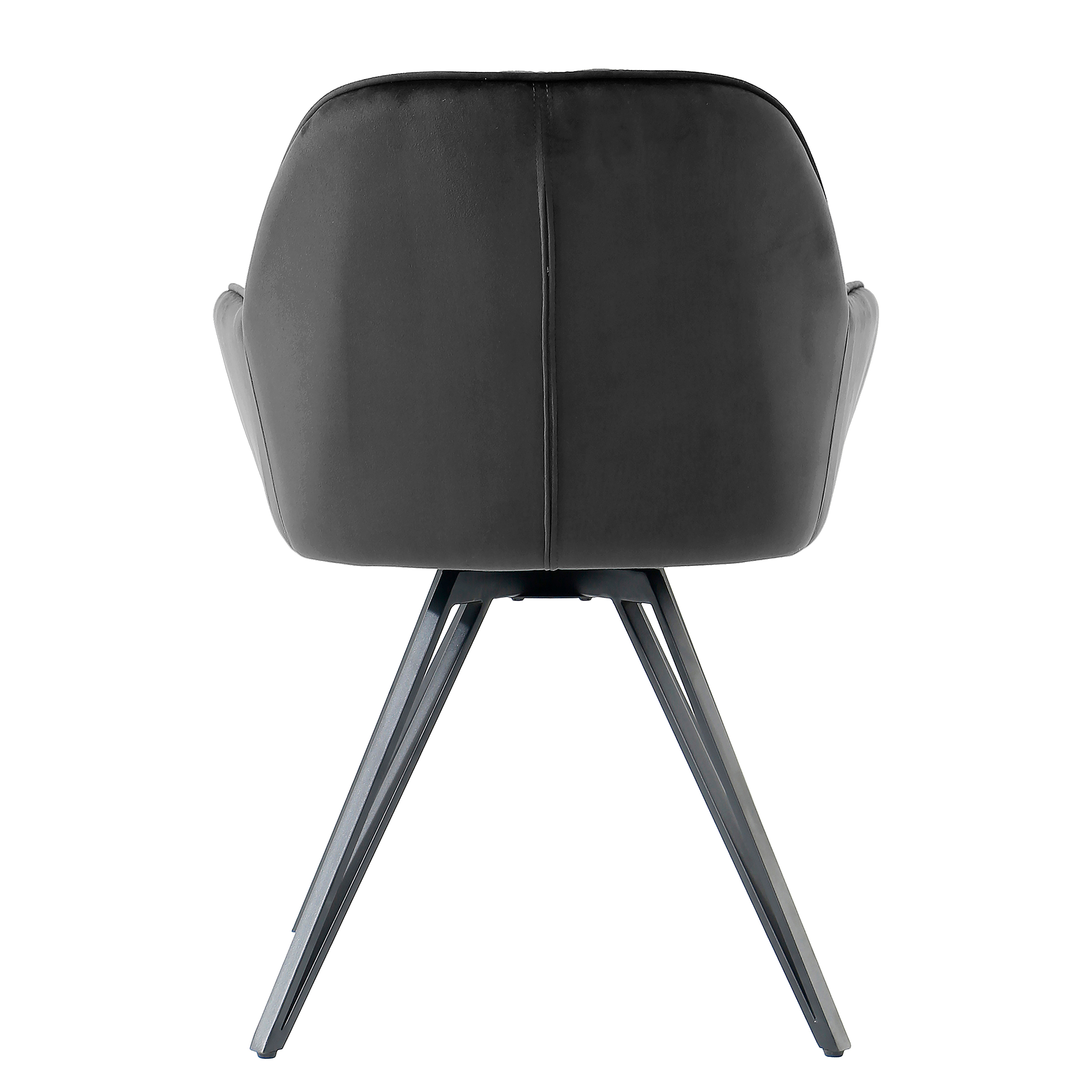 Drehbarer Armlehnenstuhl COIS 2er Set Dunkelgrau