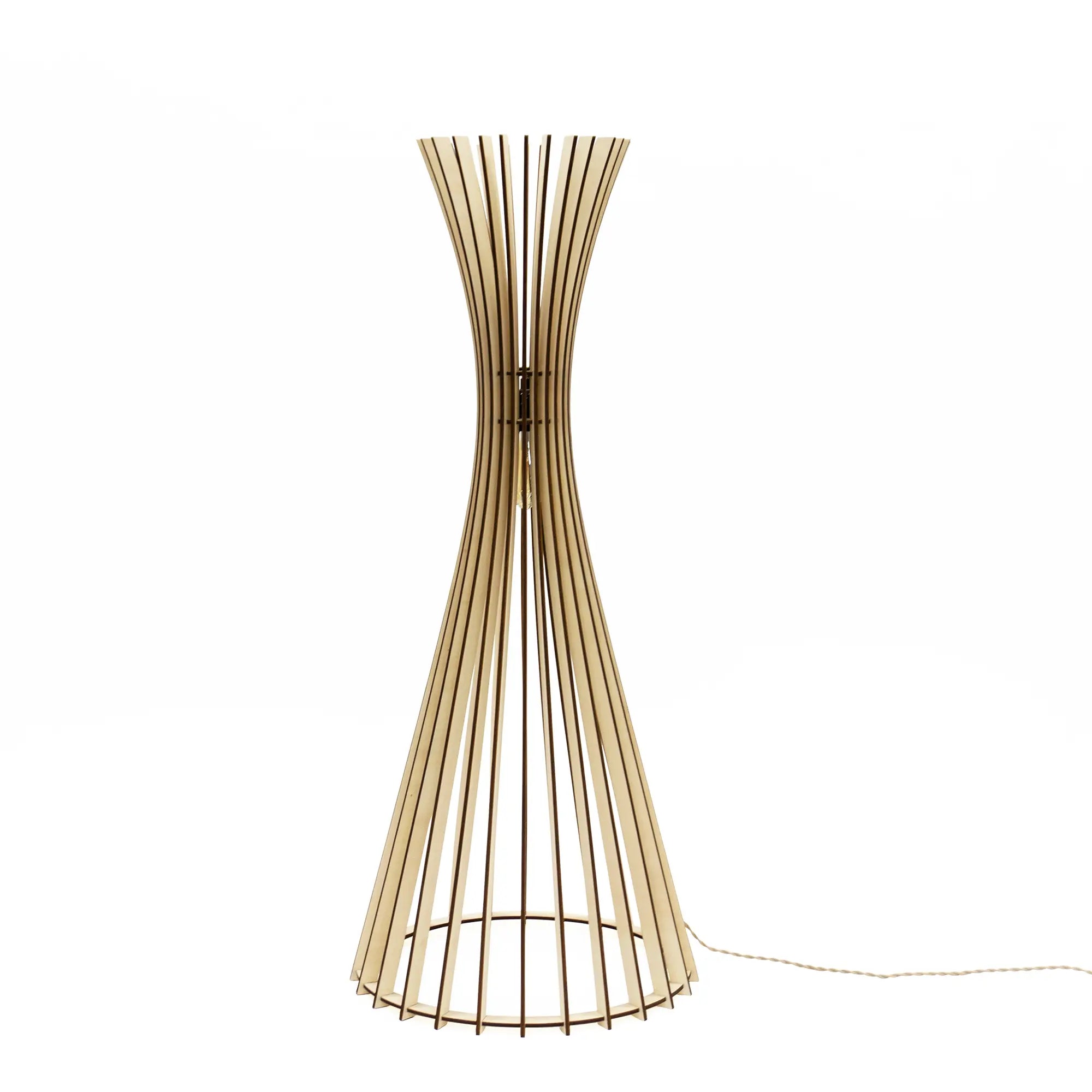 TIPI lampada da terra legno bianco 48cm