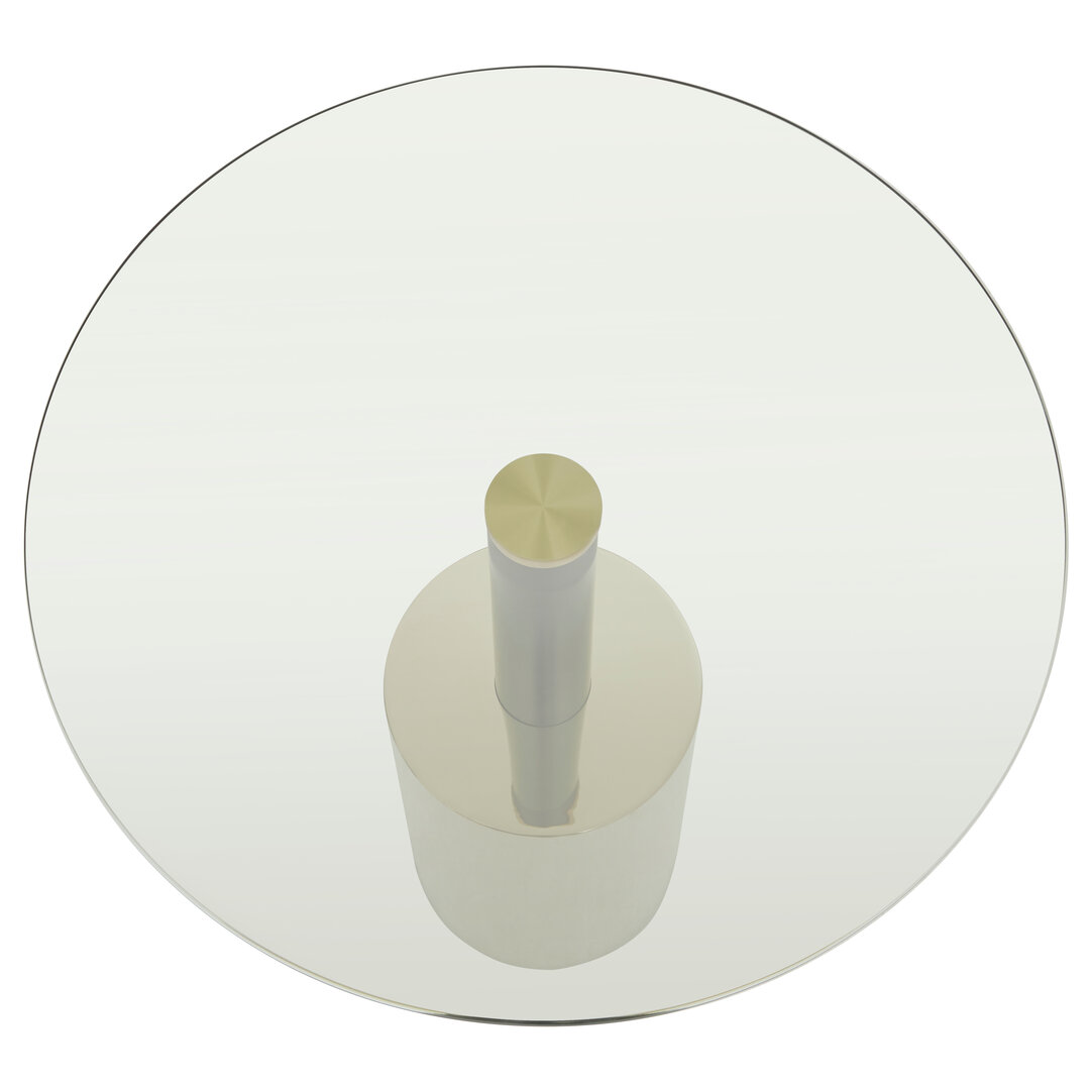 Oria Beistelltisch Edelstahl Eisen Metallic