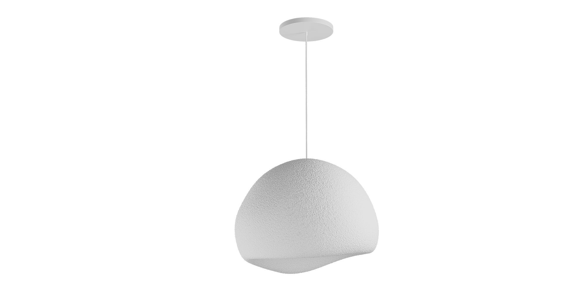 1-Flammig Wabi Sabi Kurai Pendelleuchte Weiß