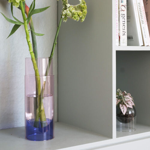 Bouquet Vase Glass Pink