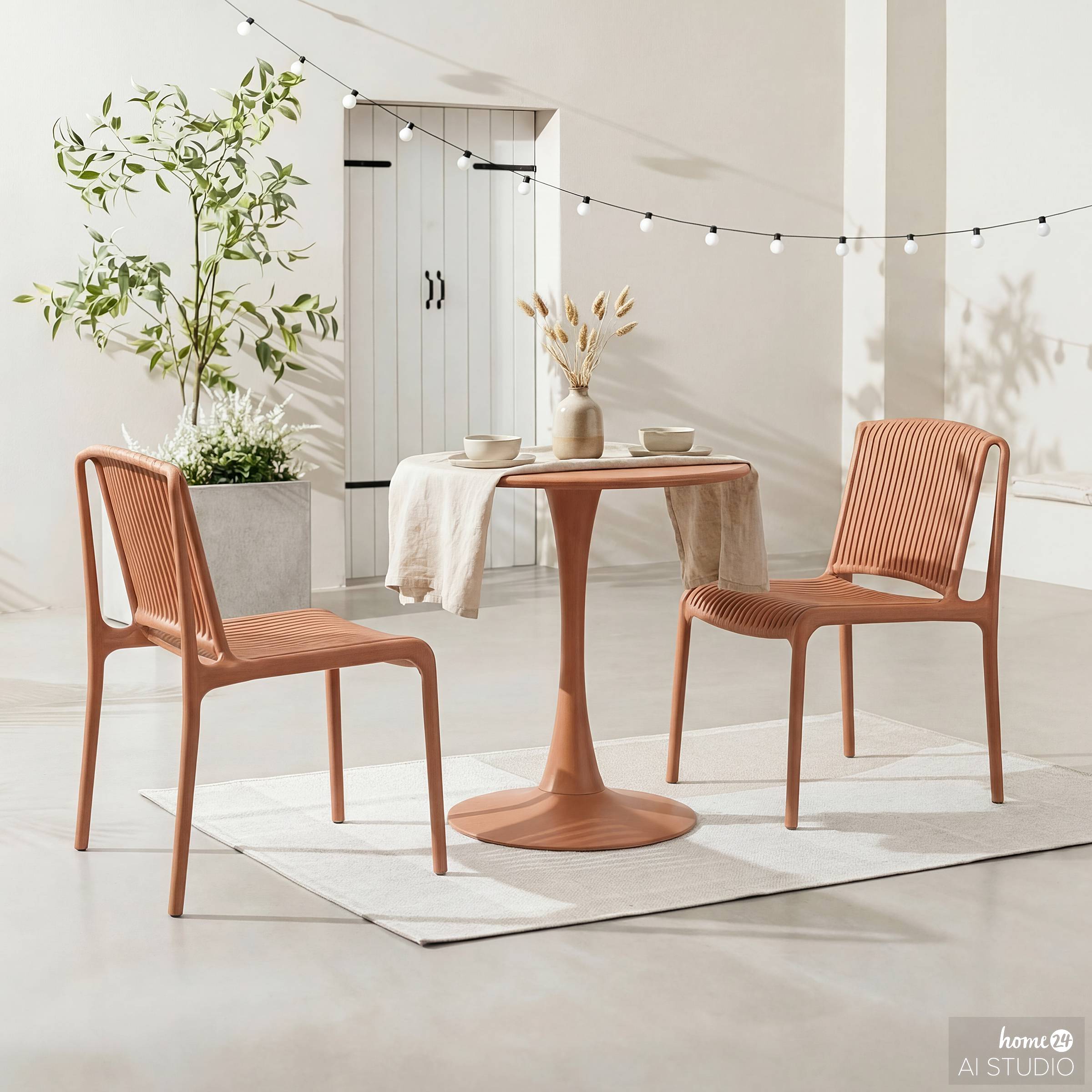 Gartentisch Vireo Stahl Terracotta
