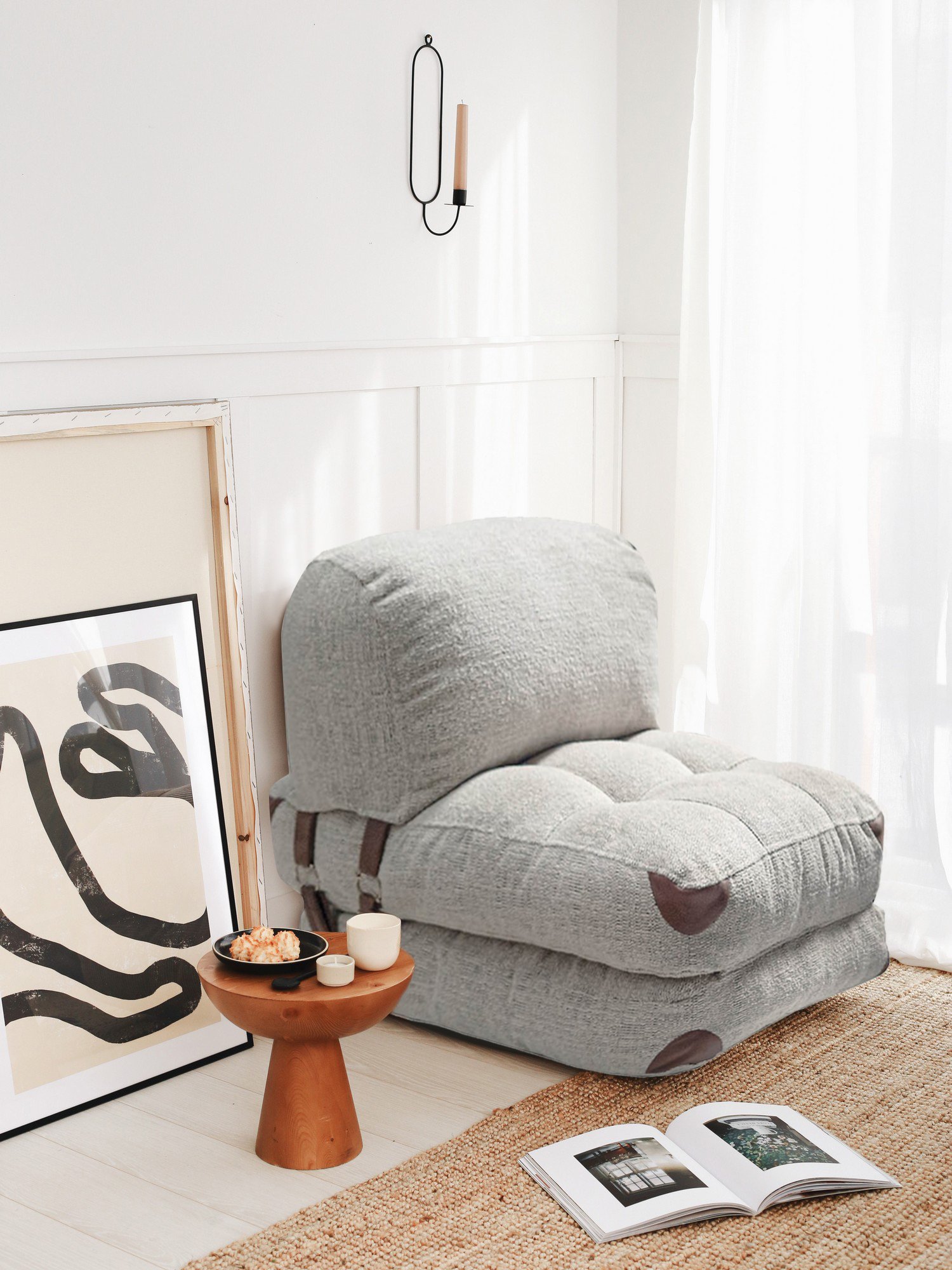 Armchair with sleeping function Grey