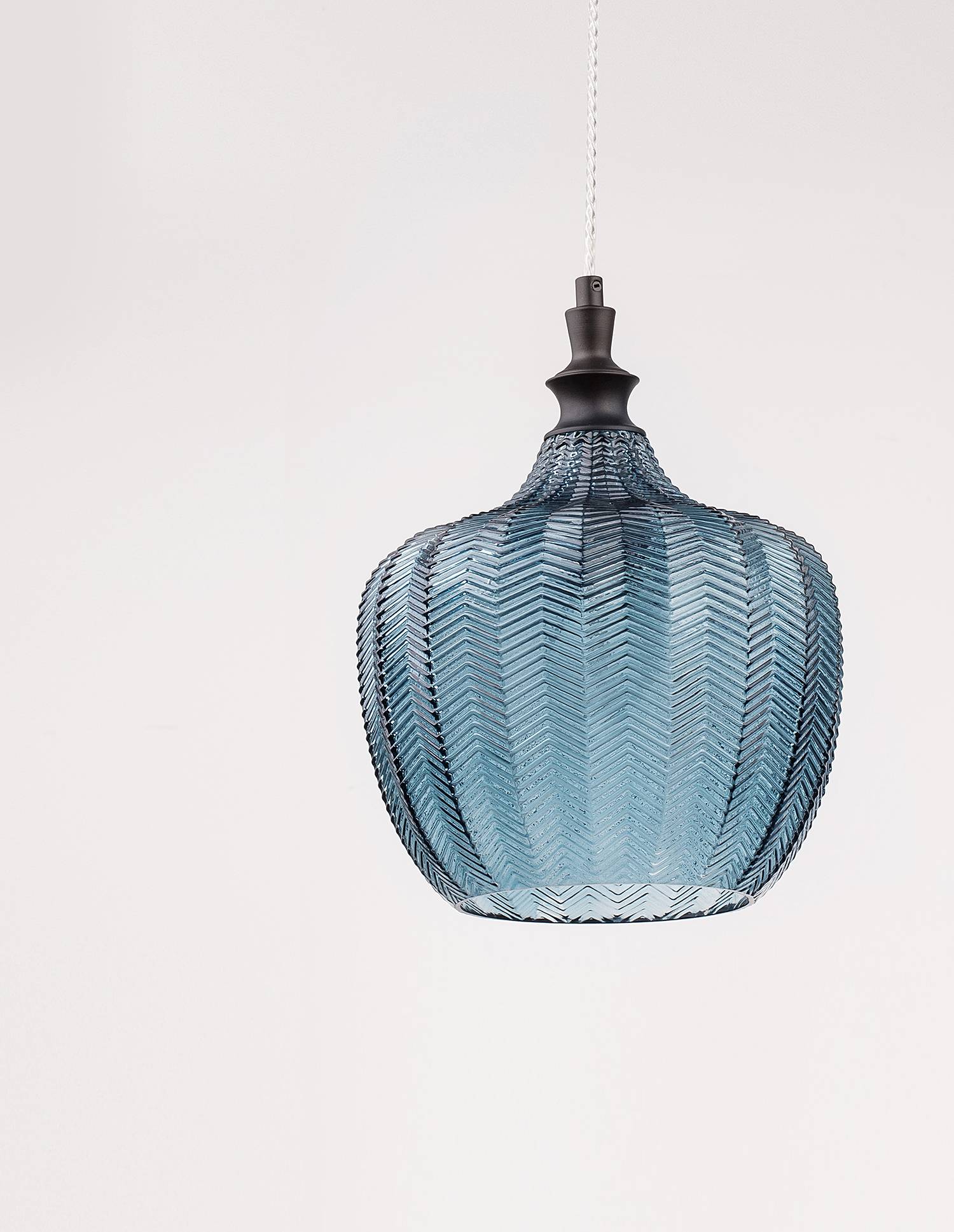 Loni Pendelleuchte Aluminium Blau 1-flammig
