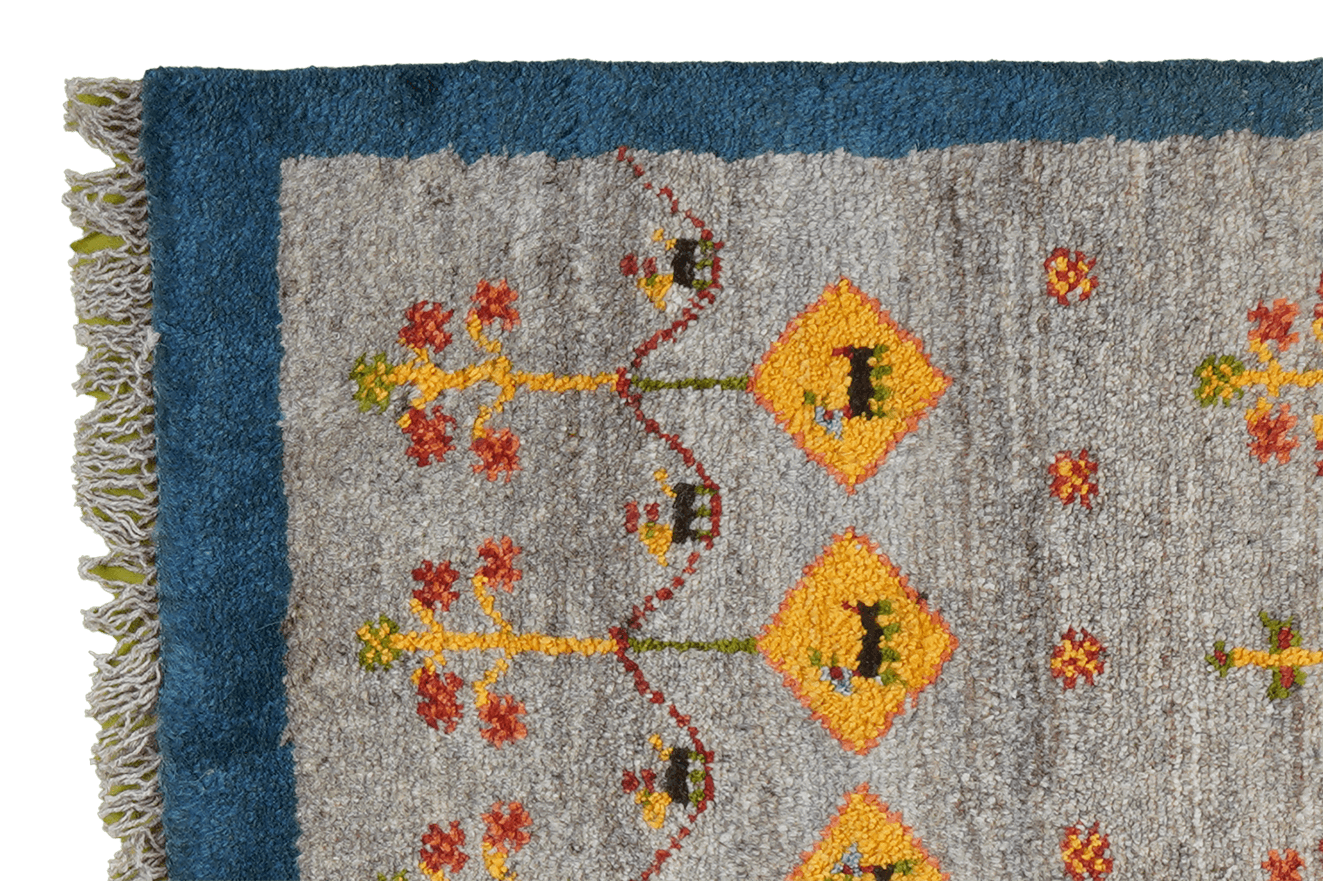 Gabbeh rug wool grey