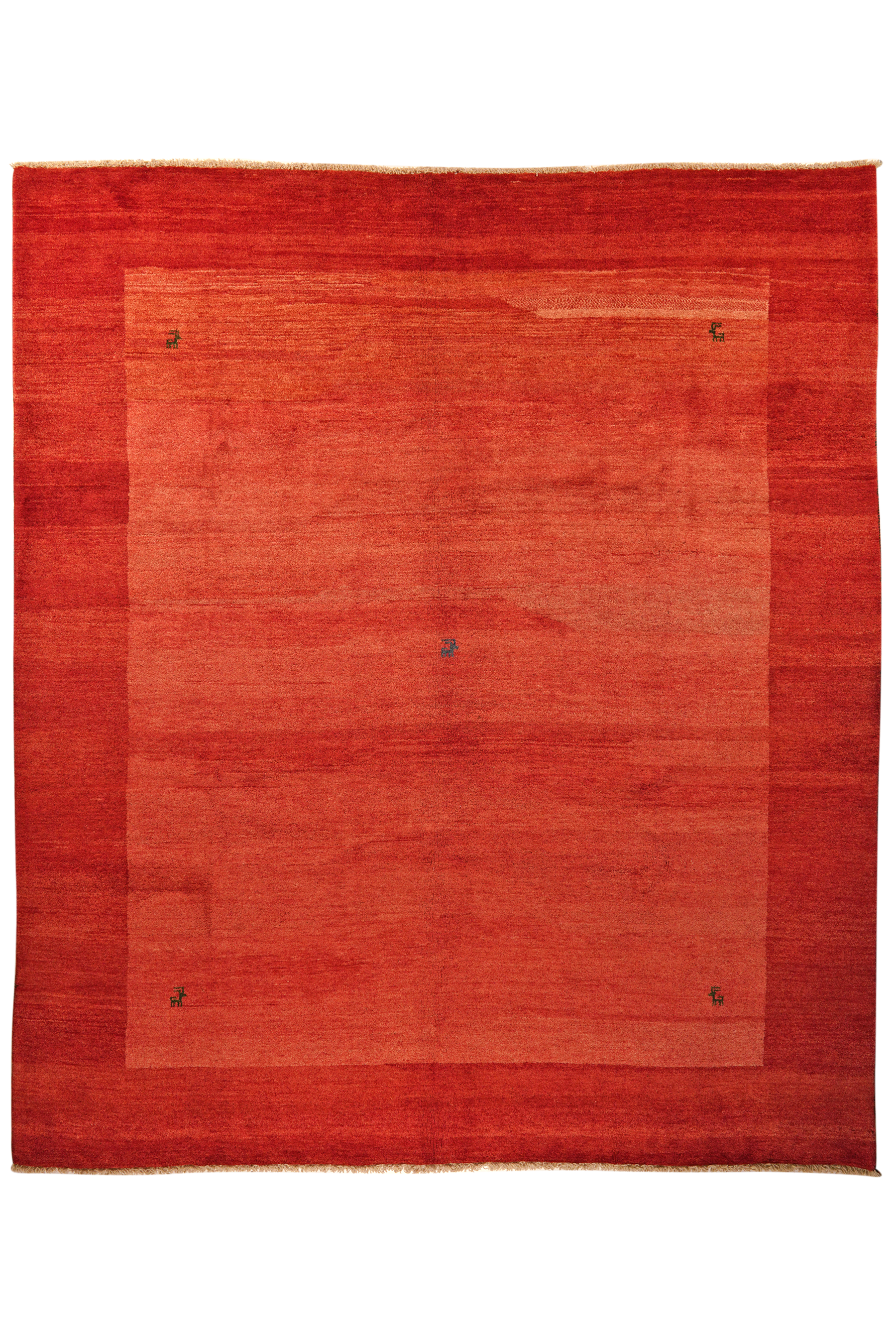 Gabbeh Teppich Wolle Rot