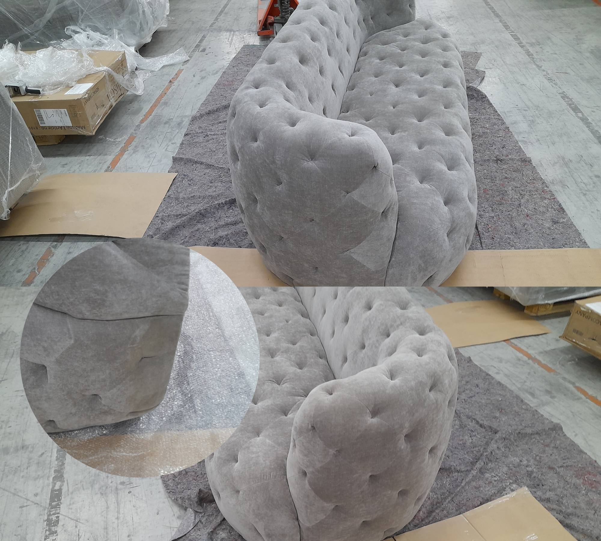 Abby Sofa 3-Sitzer Moss Shitake