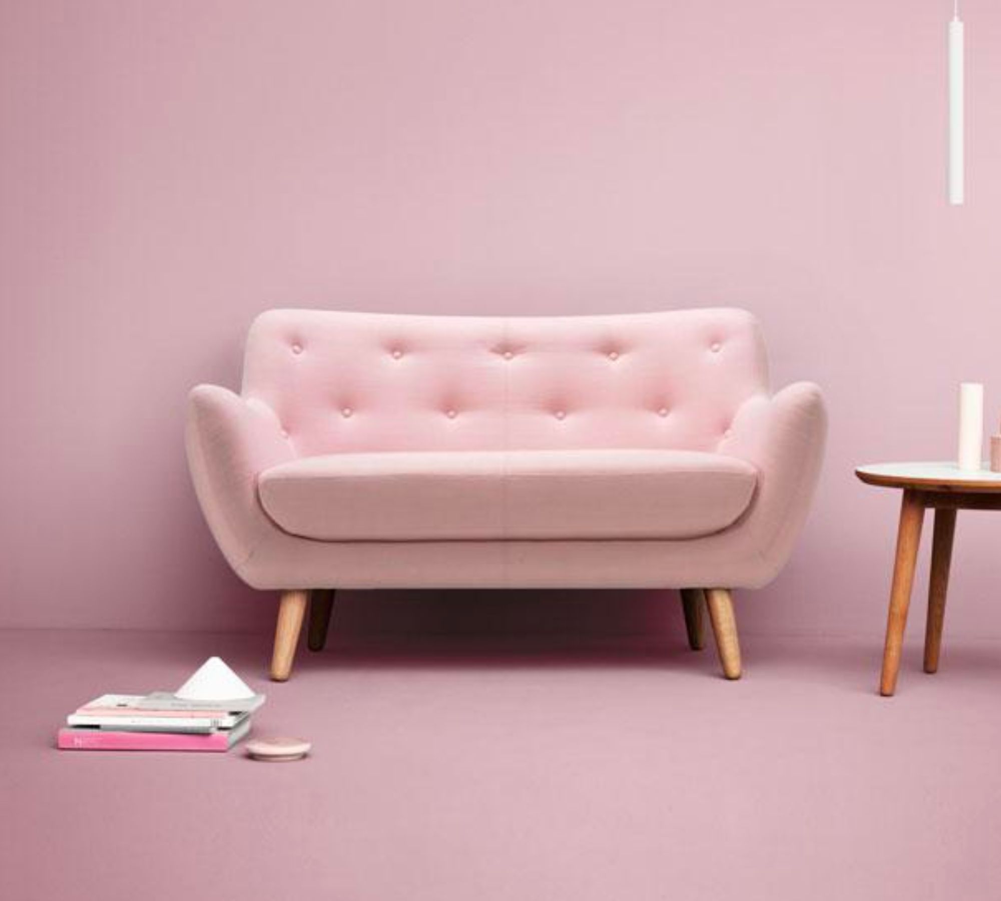 Herman Sofa 2-Sitzer Forest Rosa