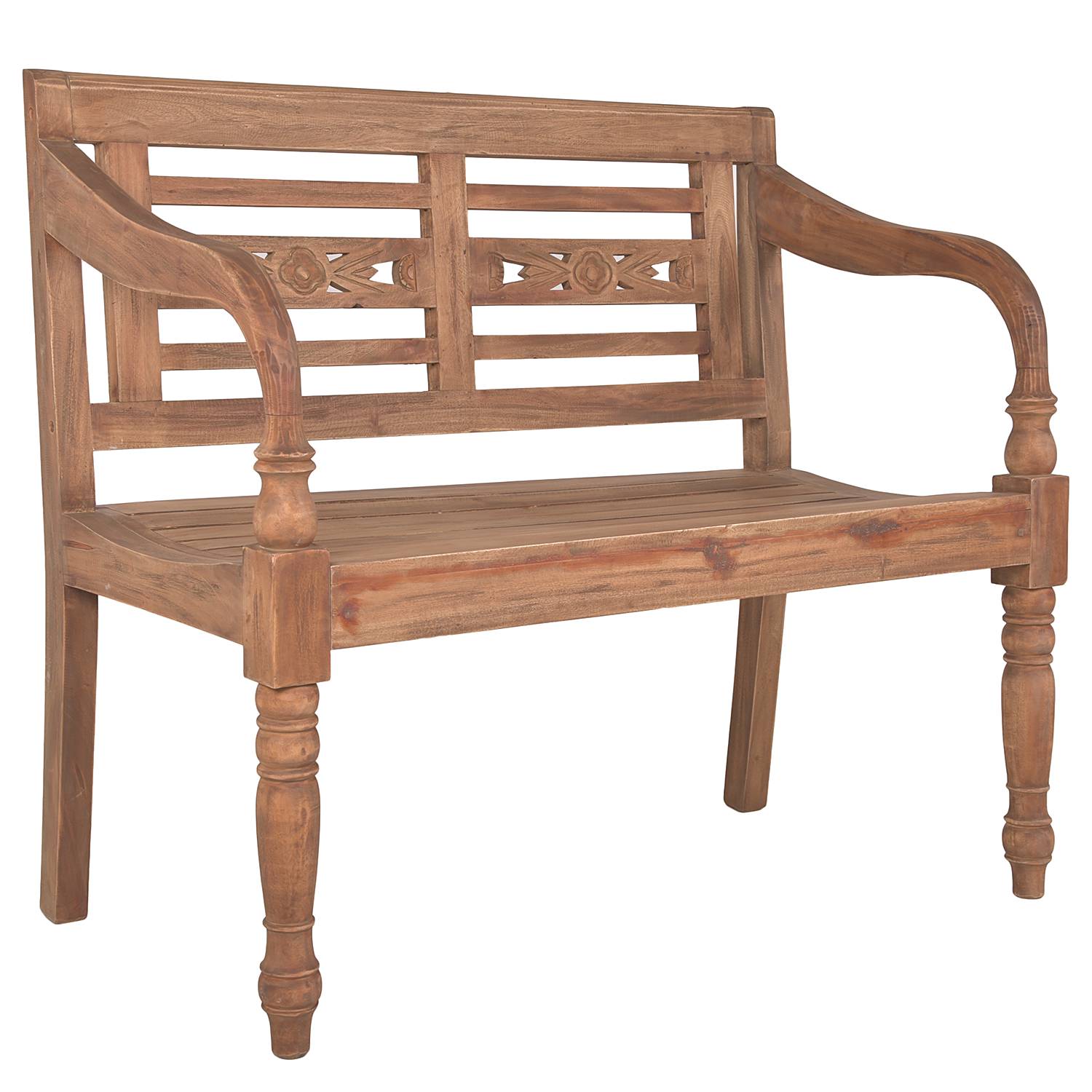 Garden Bench Moyo Mahogany Solid Brown