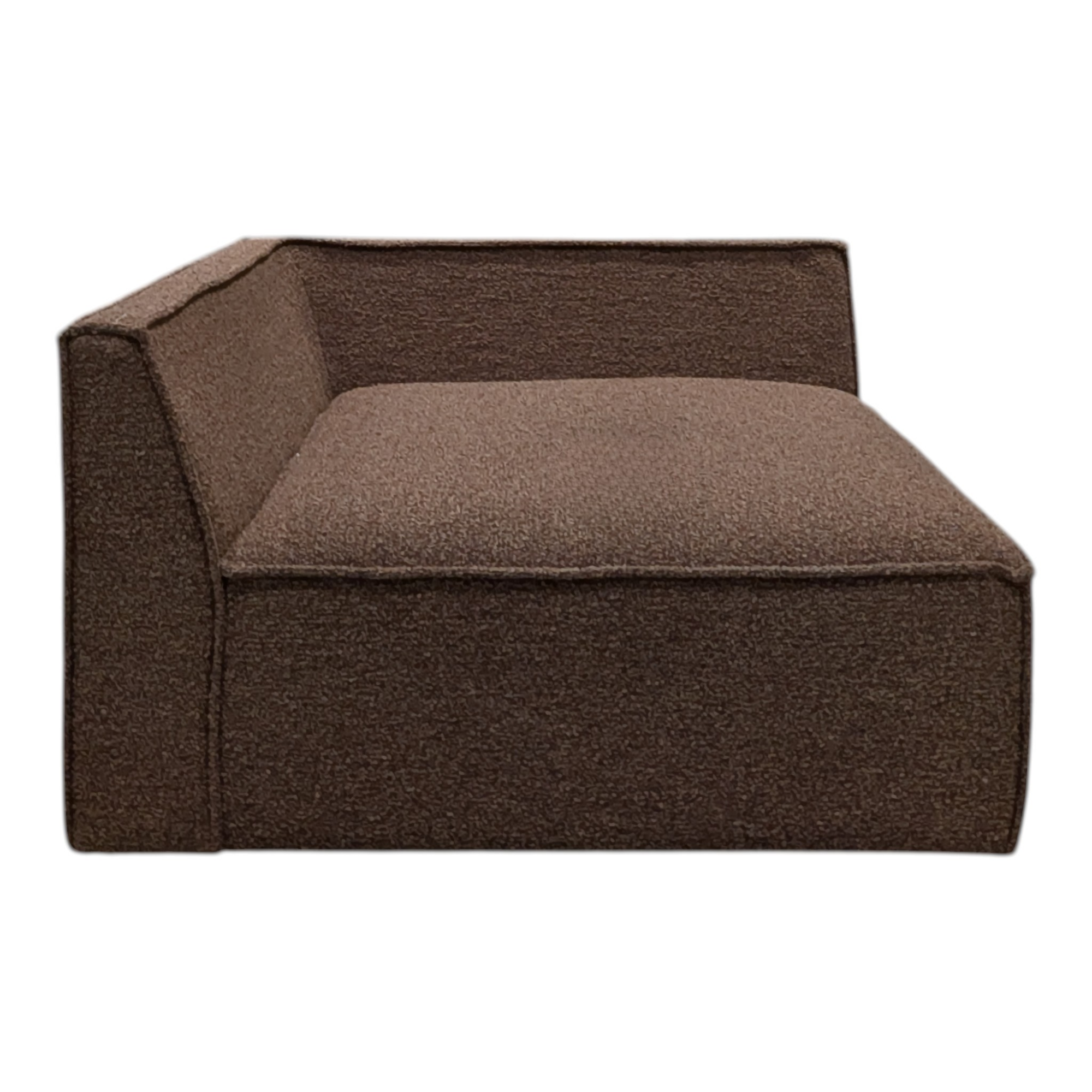 Daphne 1-seater corner module right Pebble Rust