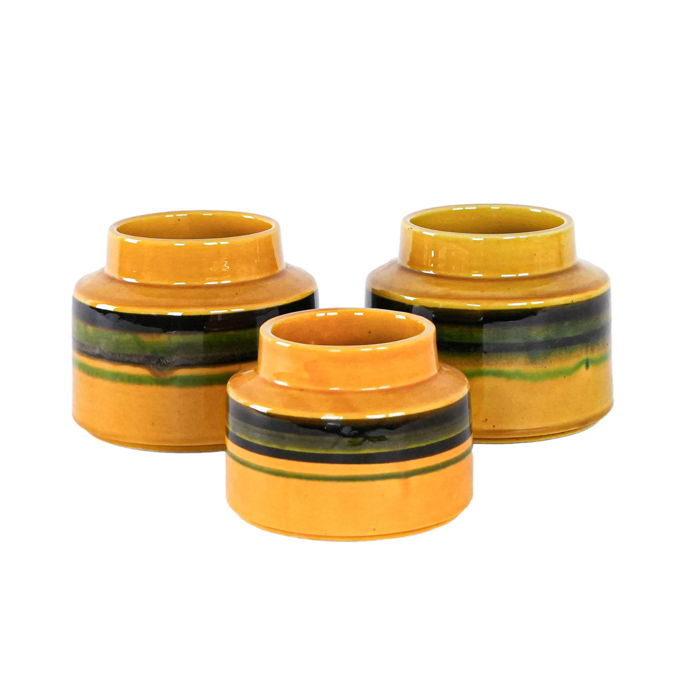Ceramic Vases Set 3-piece Yellow