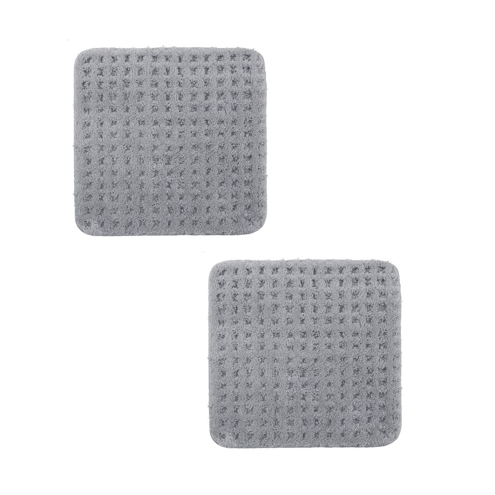 2x Badematte Microfaser Grau Öko-Tex Standard 100