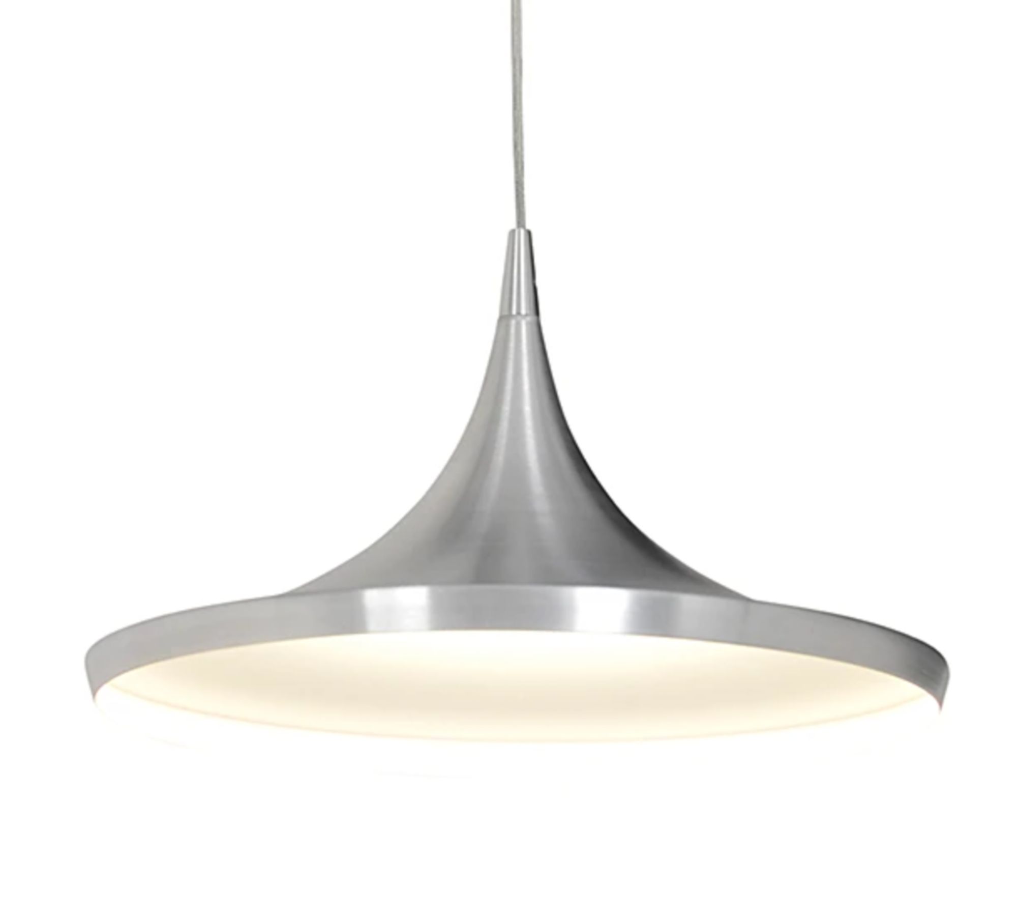 Pendelleuchte 9-flammig Aluminium Silber