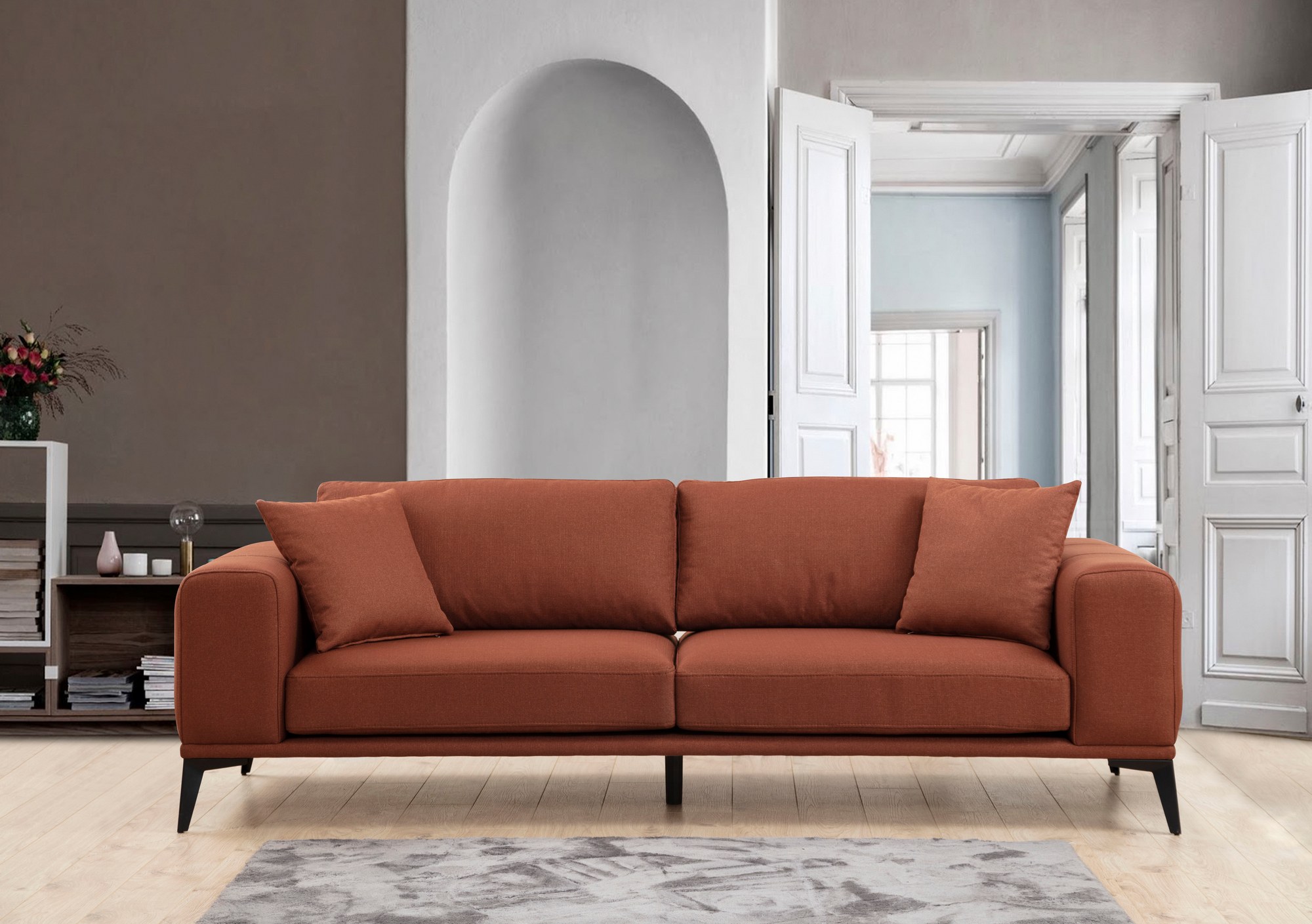 Kenzo 3-Sitzer Sofa Rot