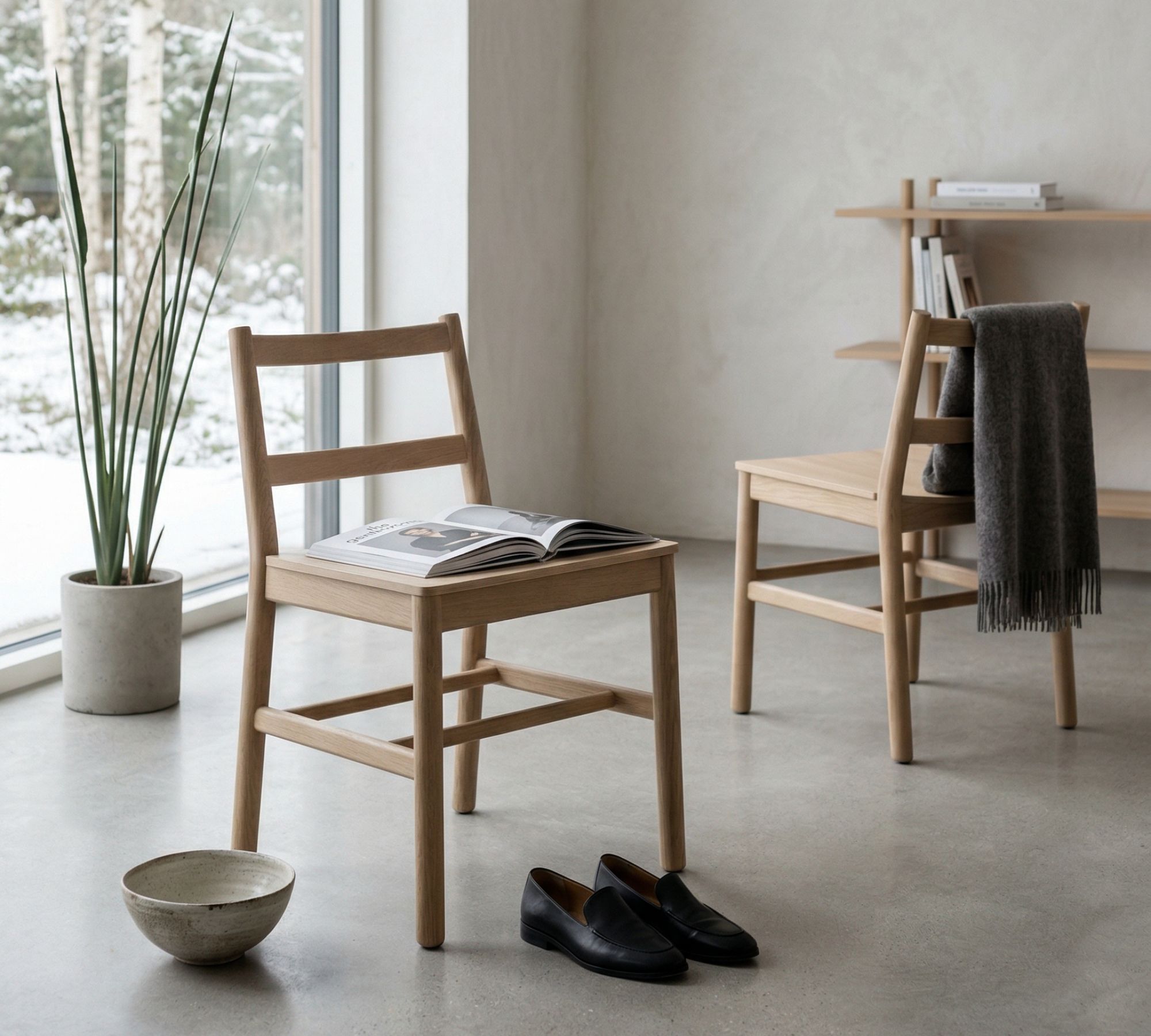 2x Sedia Julie Rovere Naturale