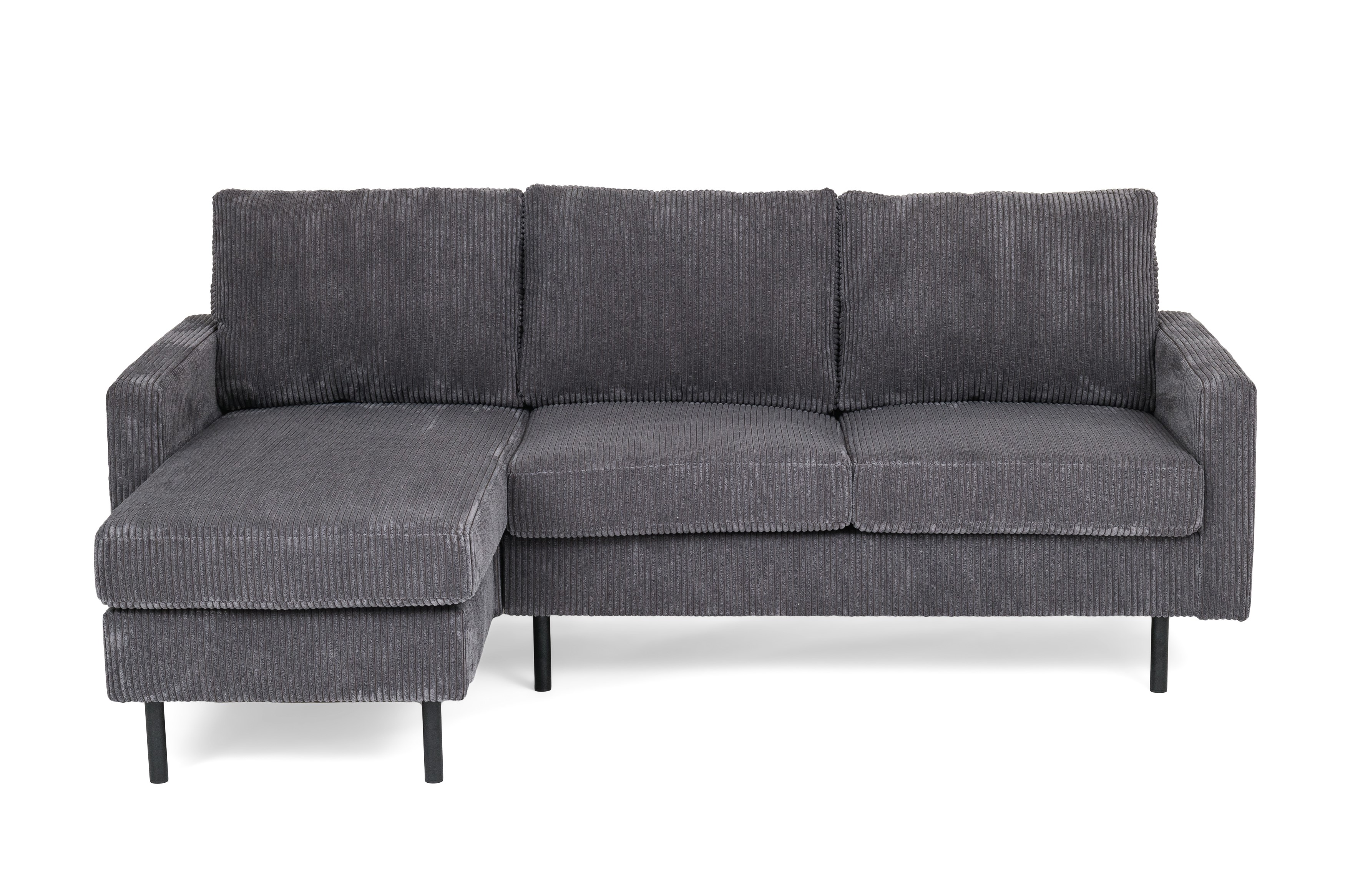 Sofa 3-Sitzer Chaiselongue Links Rechts Grau