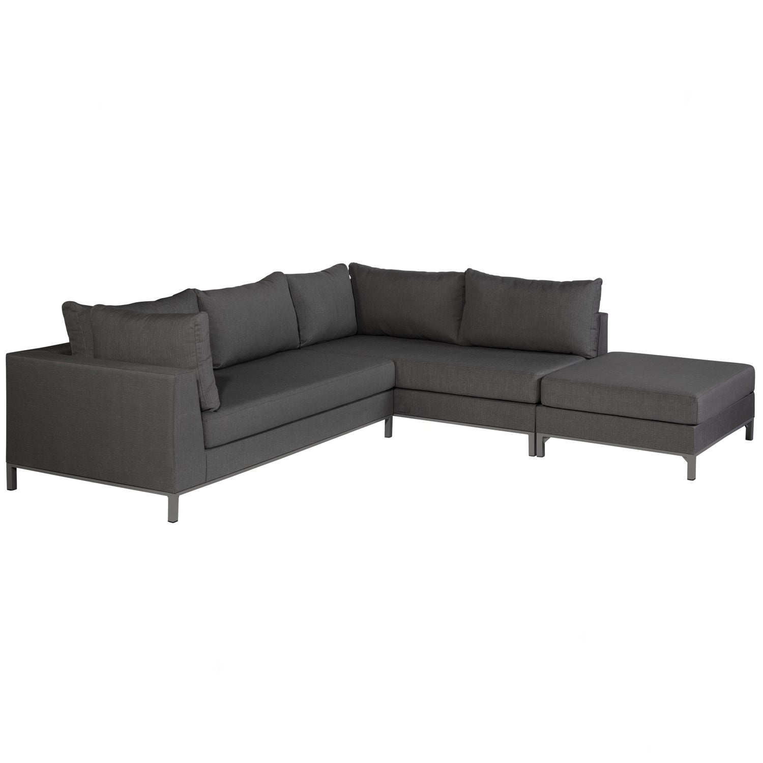 Sicilie Garten Lounge Set Rechts Dunkelgrau