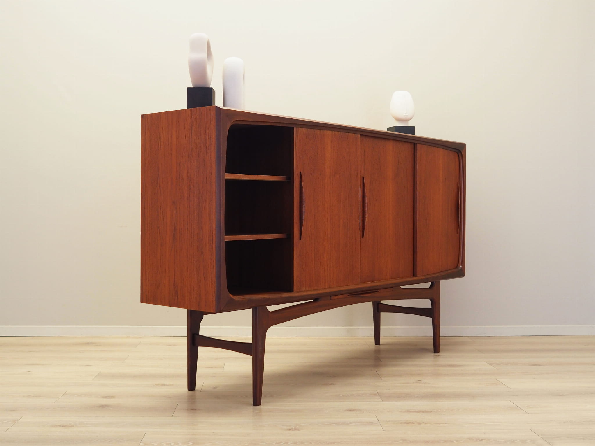 Teak highboard, Danish design, 1970s, production: Denmark