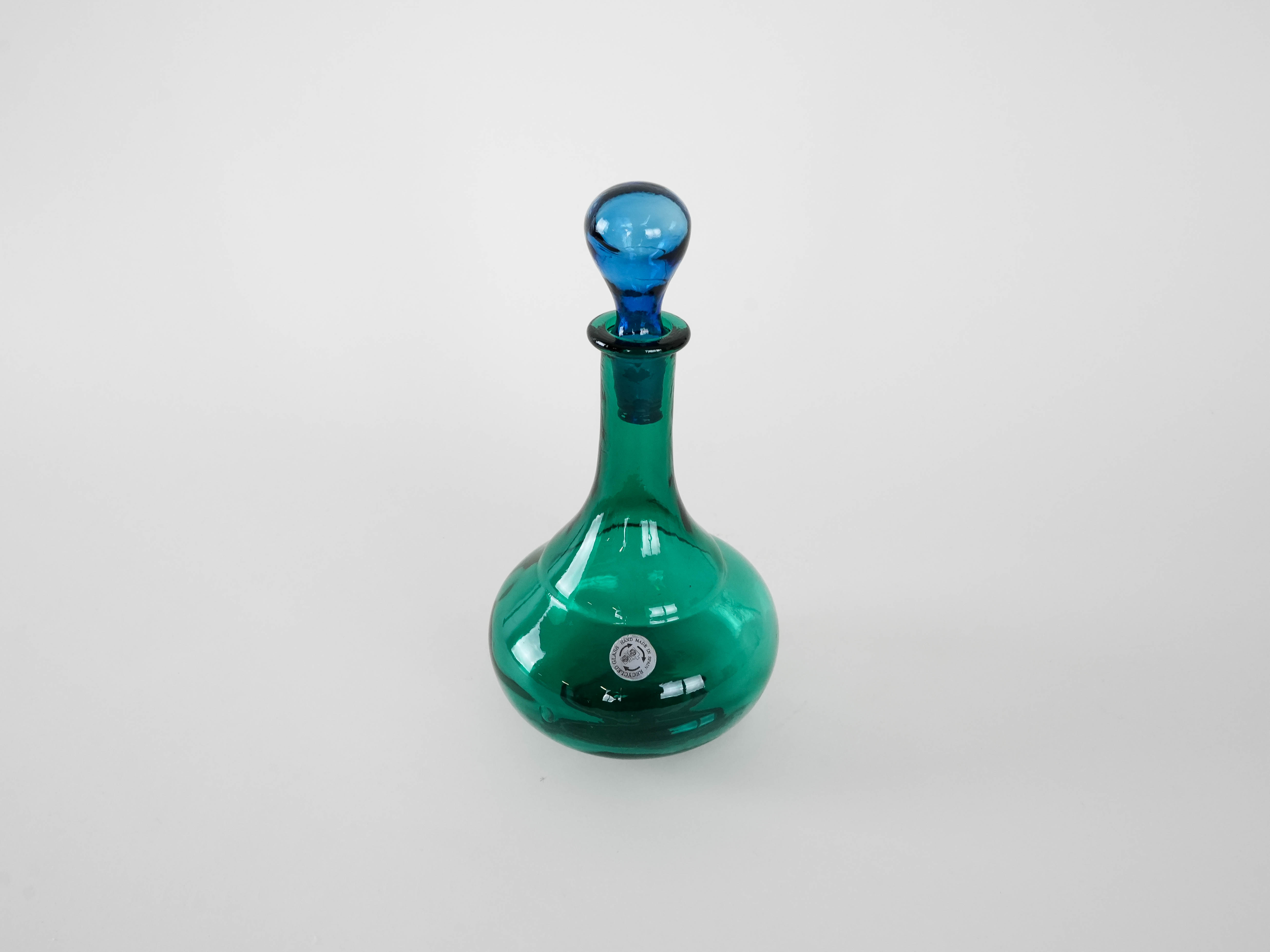 Glass carafe Green 1990s