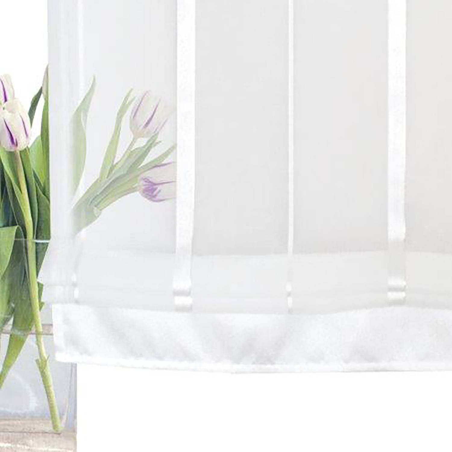 Raffrollo Elis Polyester Weiß 100 x 140 cm