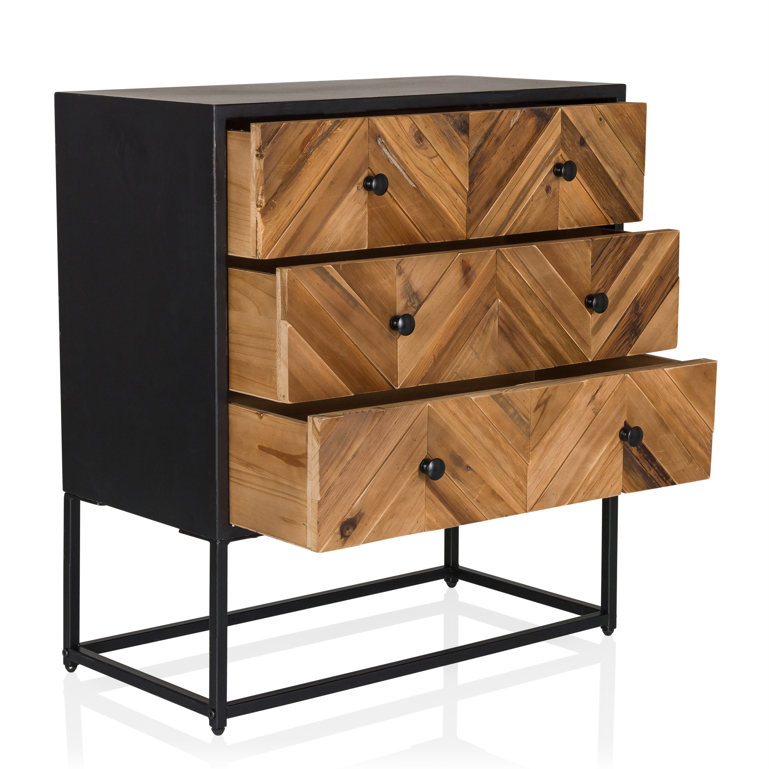 SANTJAGO BLACK SUN Kommode Tannenholz