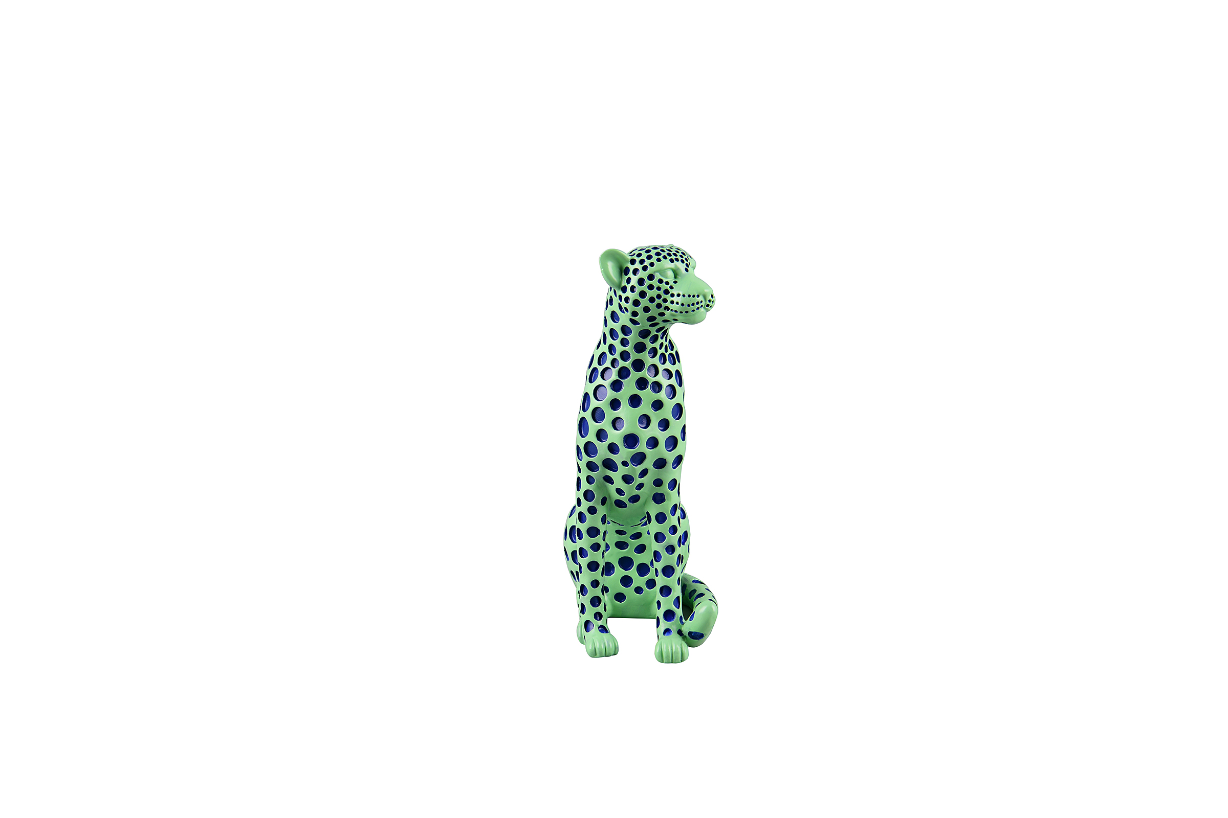Skulptur Pantra Polyresin Grün