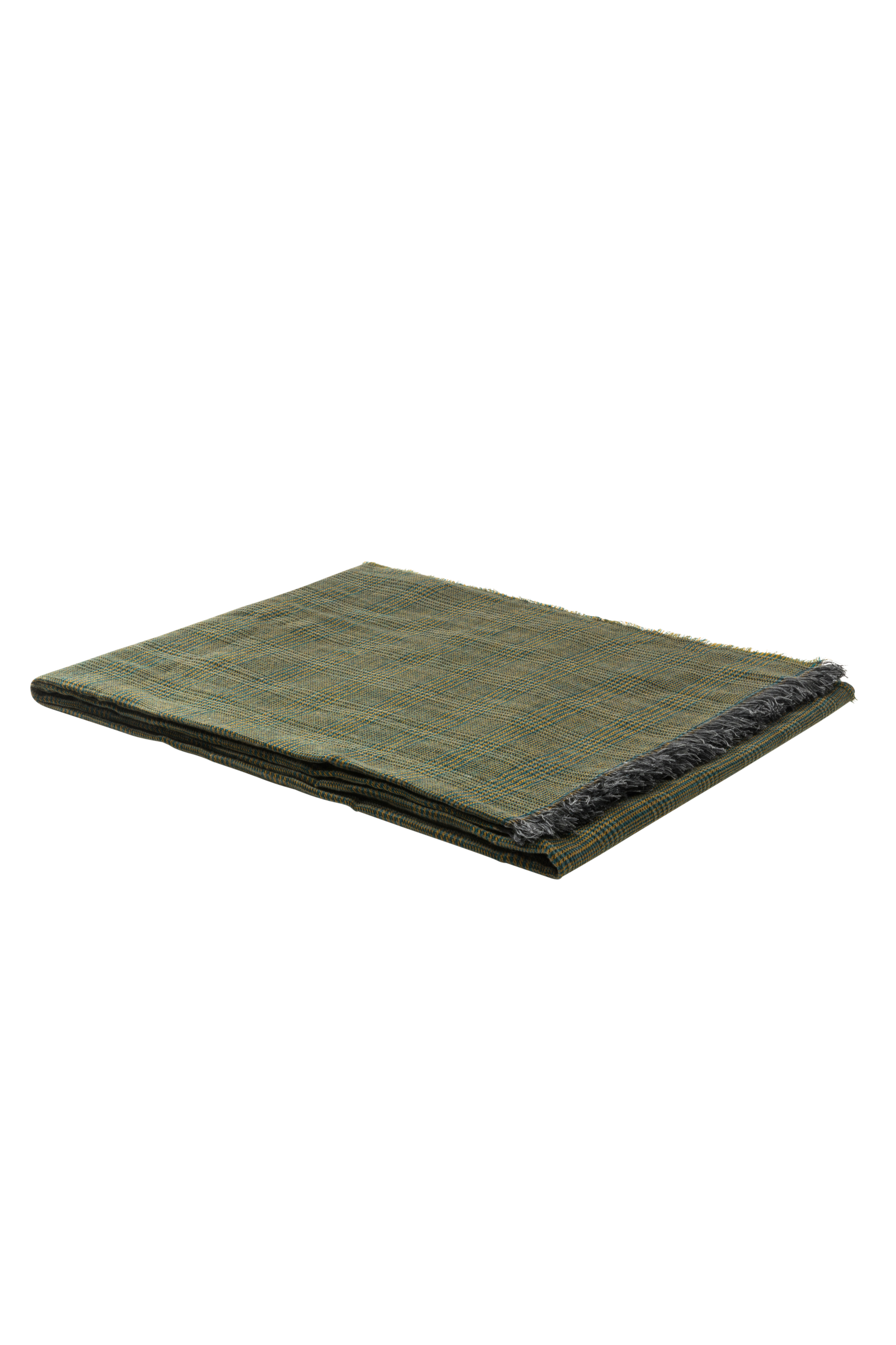 The only German part is "Sibilla Decke 100% Merinowolle Braun".
Here is the translation:

Sibilla Blanket 100% Merino Wool Brown