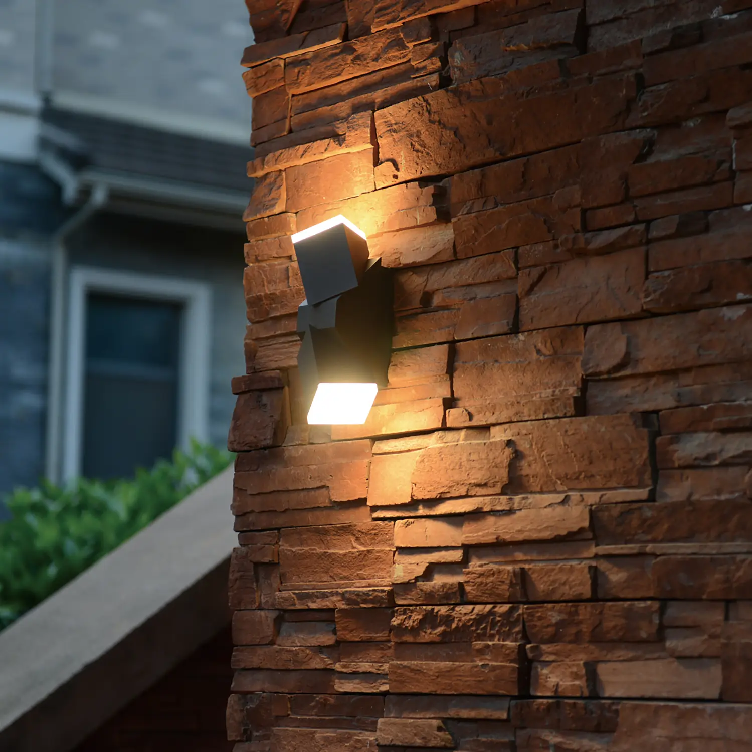 LED-Wandleuchte Outdoor Collection VII 2-Flammig Schwarz