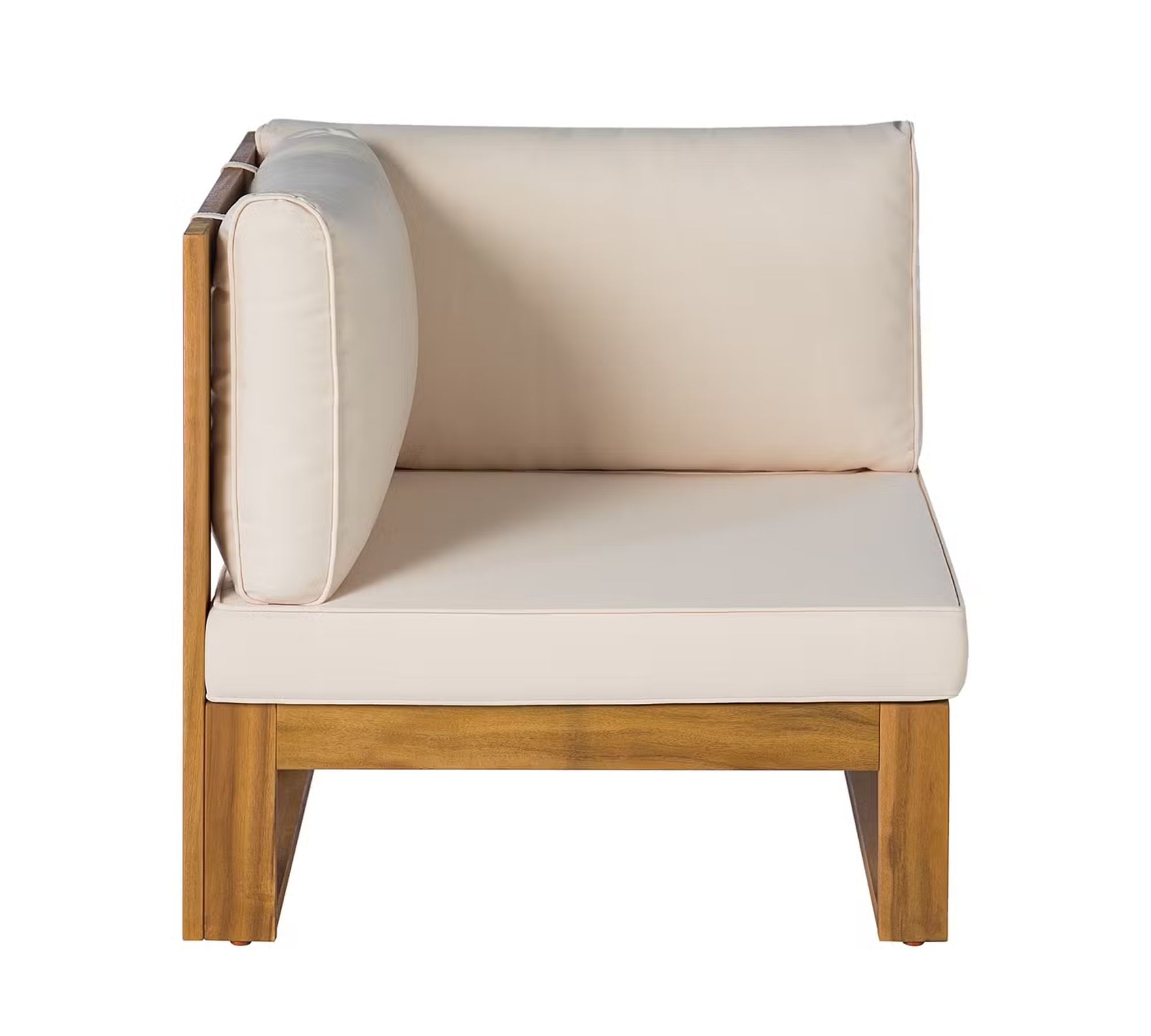 Mavre Loungeecke Akazienholz Textil Beige