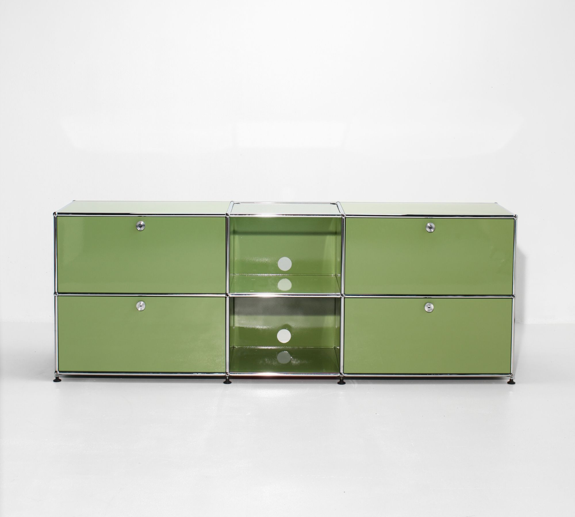 Unikat Sideboard mit Schubladen Yearbridge Green