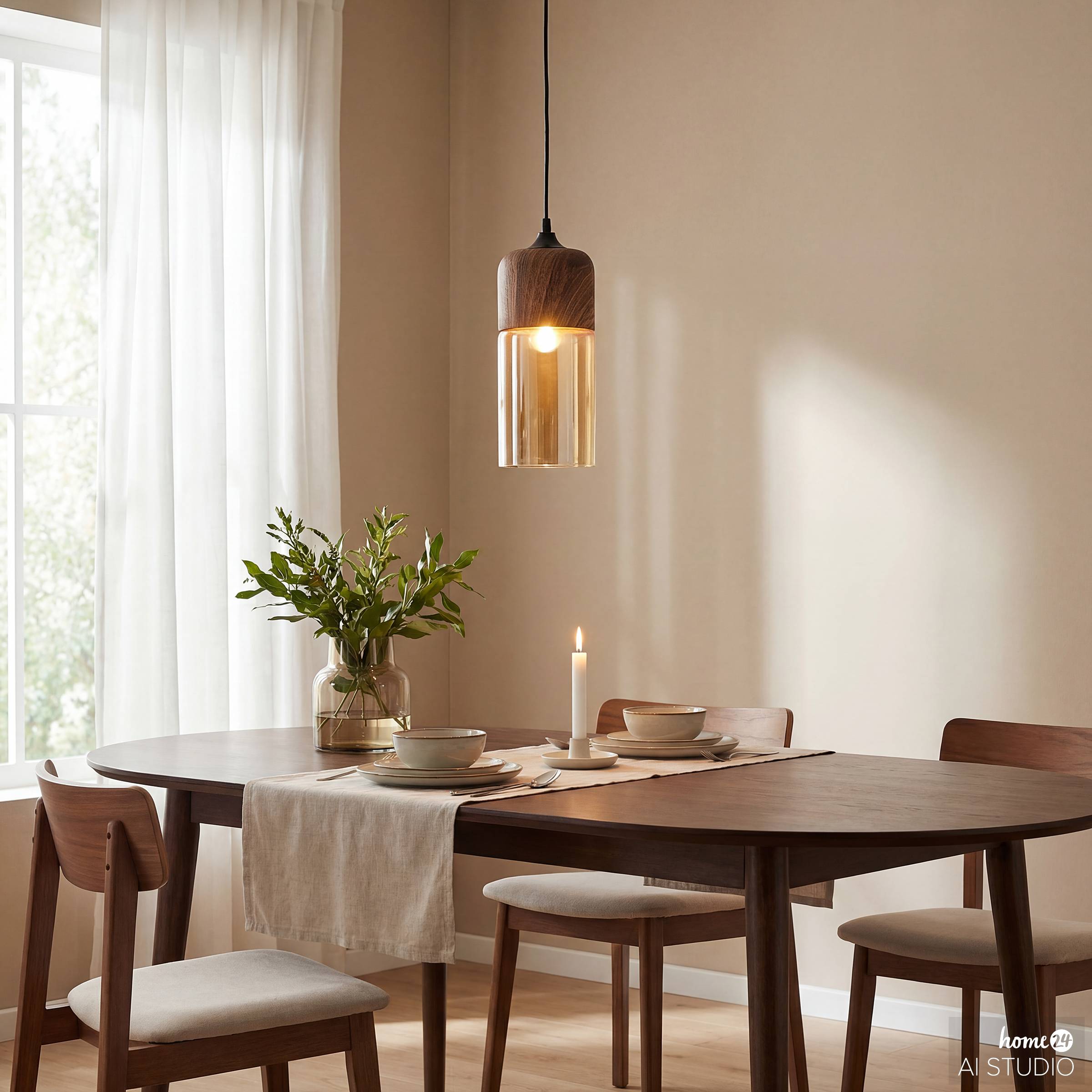 1-Light Kavon Pendant Light Cylindrical Shape Colored Glass Iron