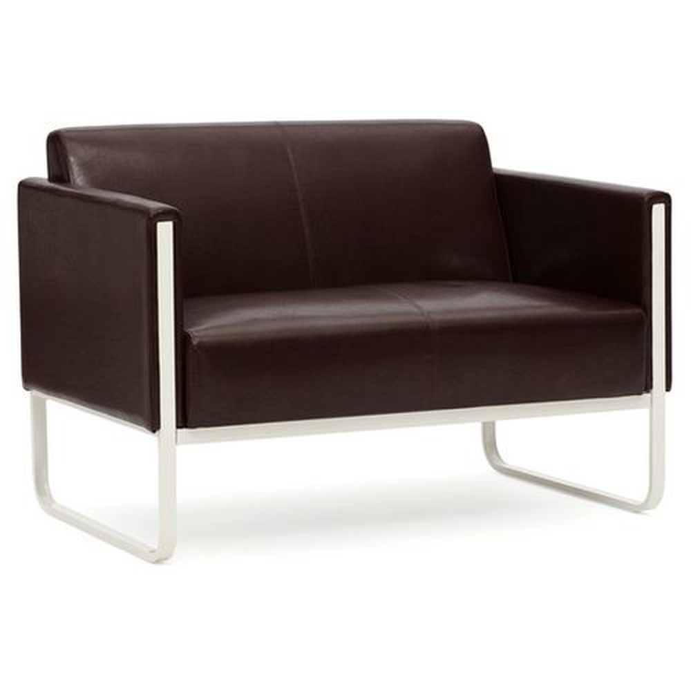 ARUBA 2-seater sofa faux leather brown