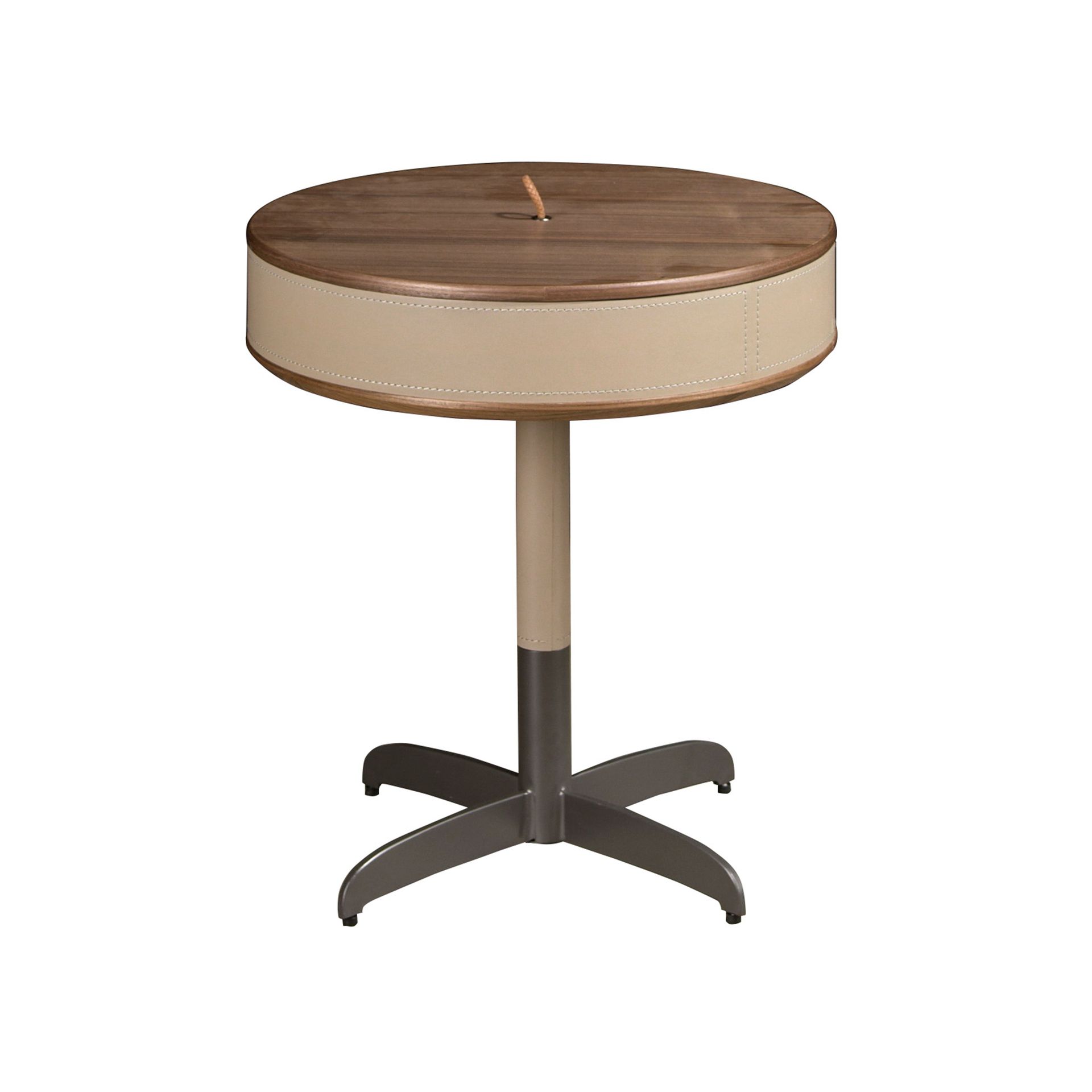 Round side table
Leather steel