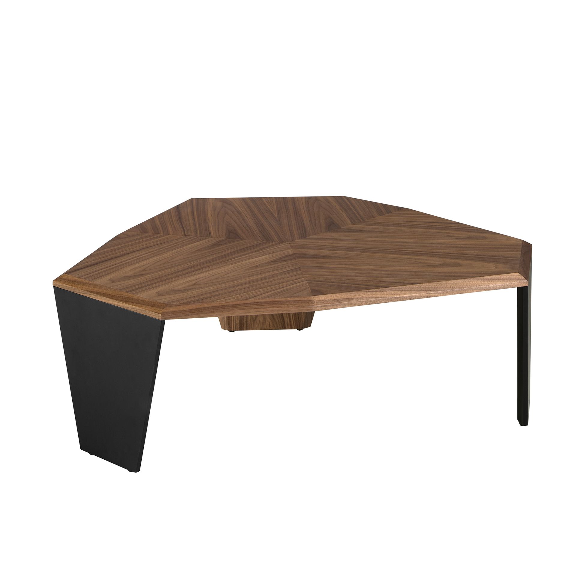 Abstrakter Couchtisch Nussbaum